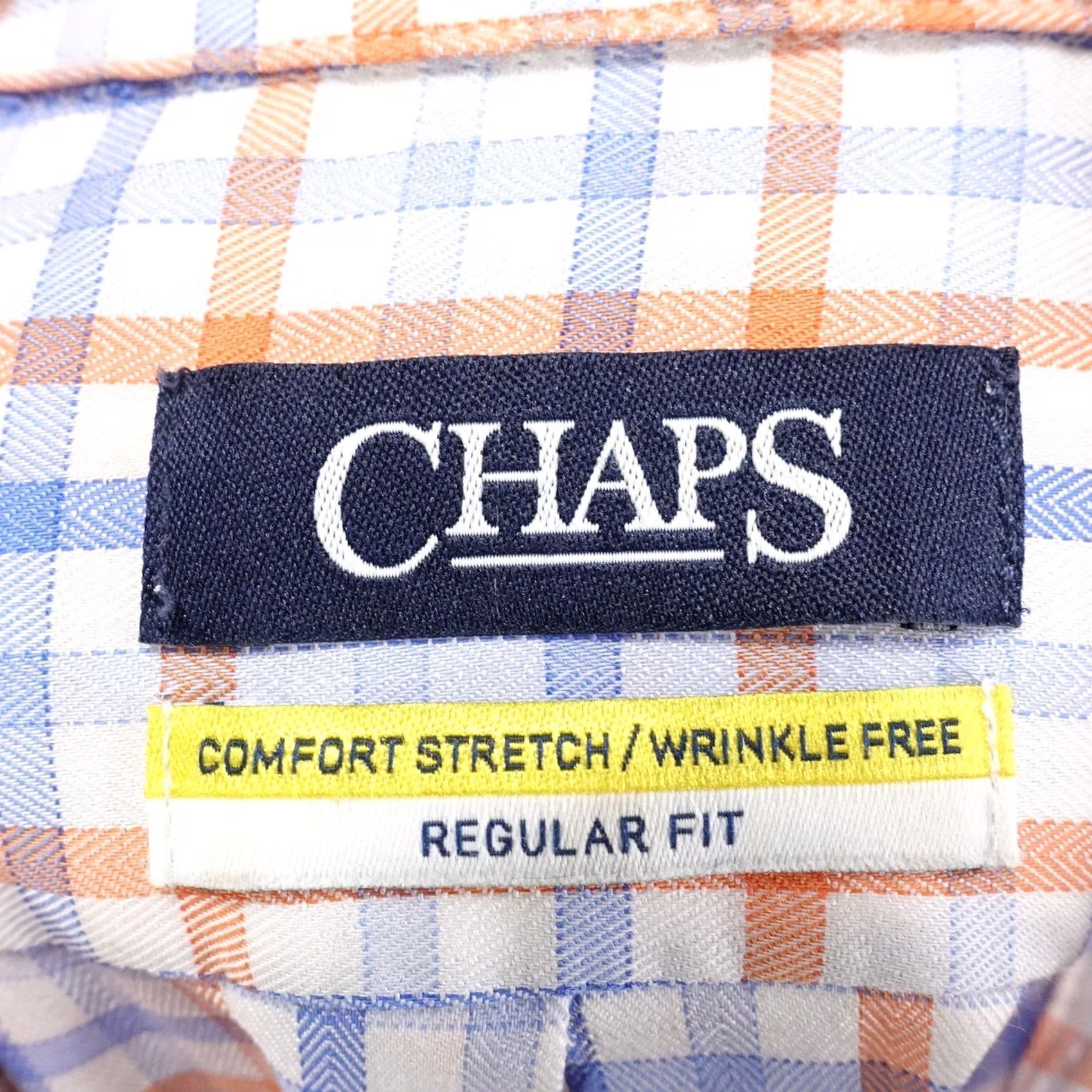 Chaps Chaps Dress Shirt Mens 15.5 34/35 White Check Regular Fit Comfort Stretch Wrinkle Free Shirt Mens Size 42R - 6 Thumbnail