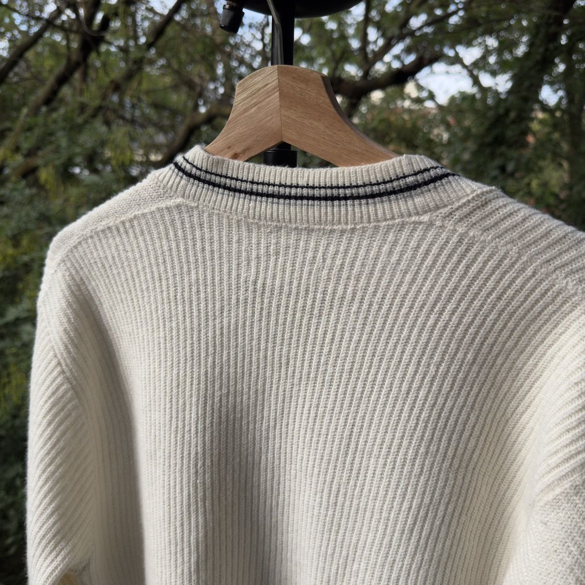 Vintage 60s Striped Acrylic Cardigan Sweater ERD Grunge Kurt Faded Size US L / EU 52-54 / 3 - 9 Thumbnail
