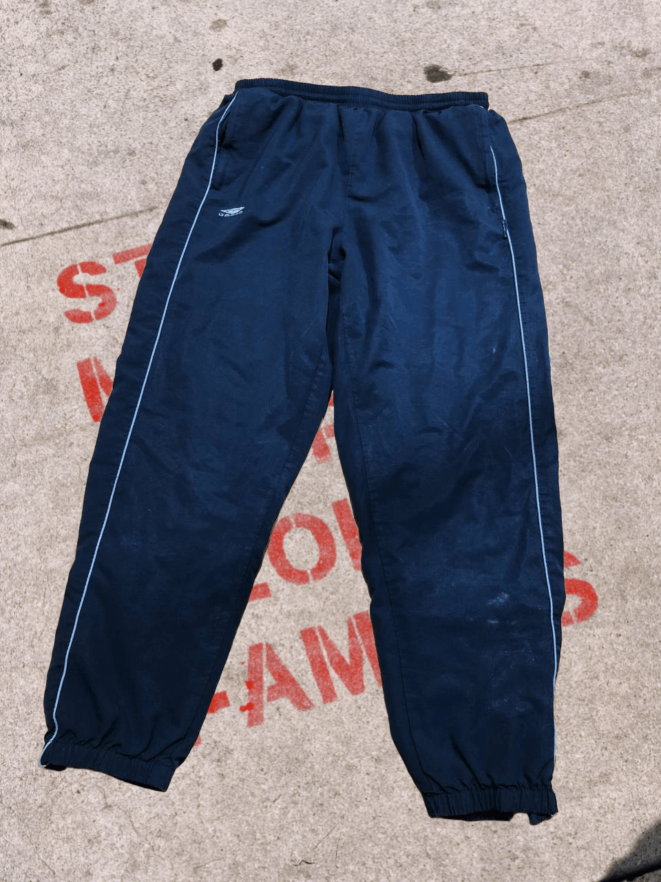 Umbro Vintage UMBRO Track Pants Blue Small Logo Men's Size US 36 / EU 52 - 1 Thumbnail