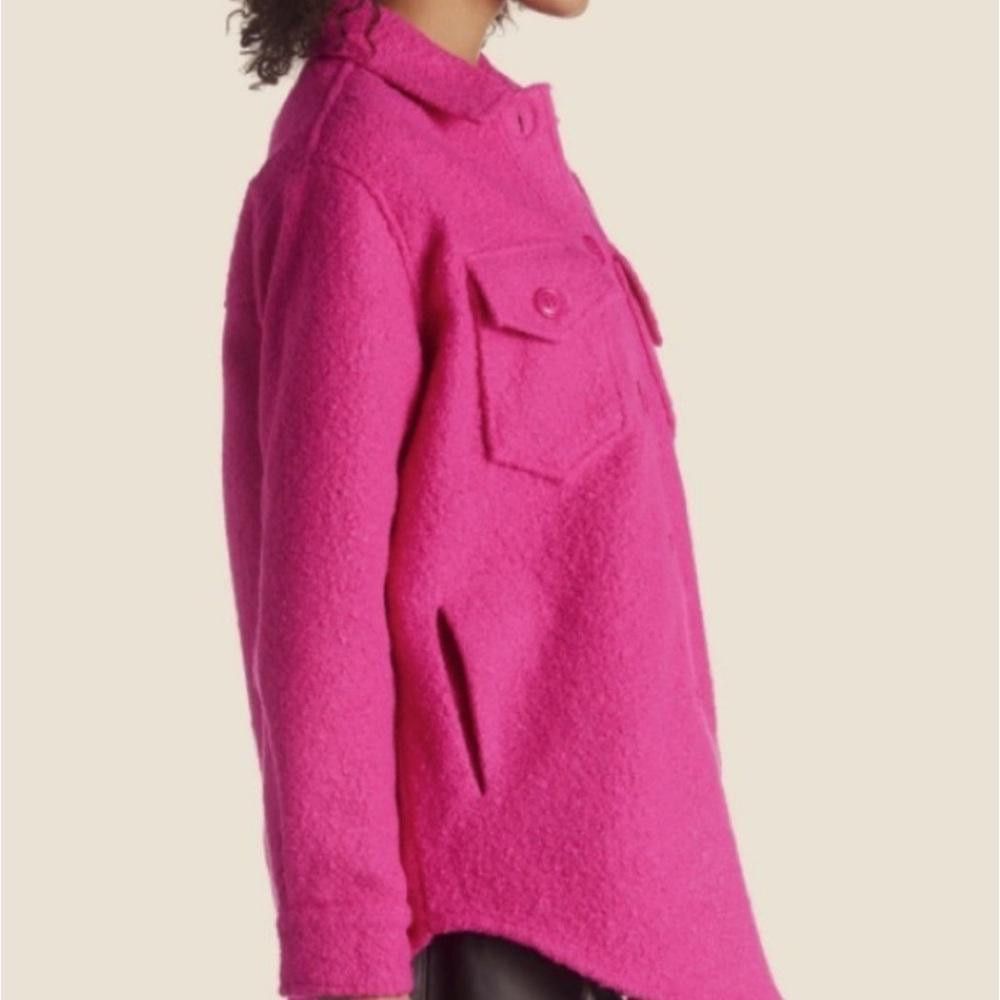 Designer Anthropologie l RD Style Unlined Flash Pink Shacket Medium Size M / US 6-8 / IT 42-44 - 4 Thumbnail