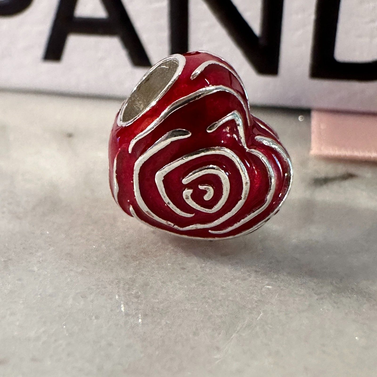 pandora Authentic PANDORA Red Rose Heart Valentine Love Charm #79367 Size ONE SIZE - 3 Thumbnail