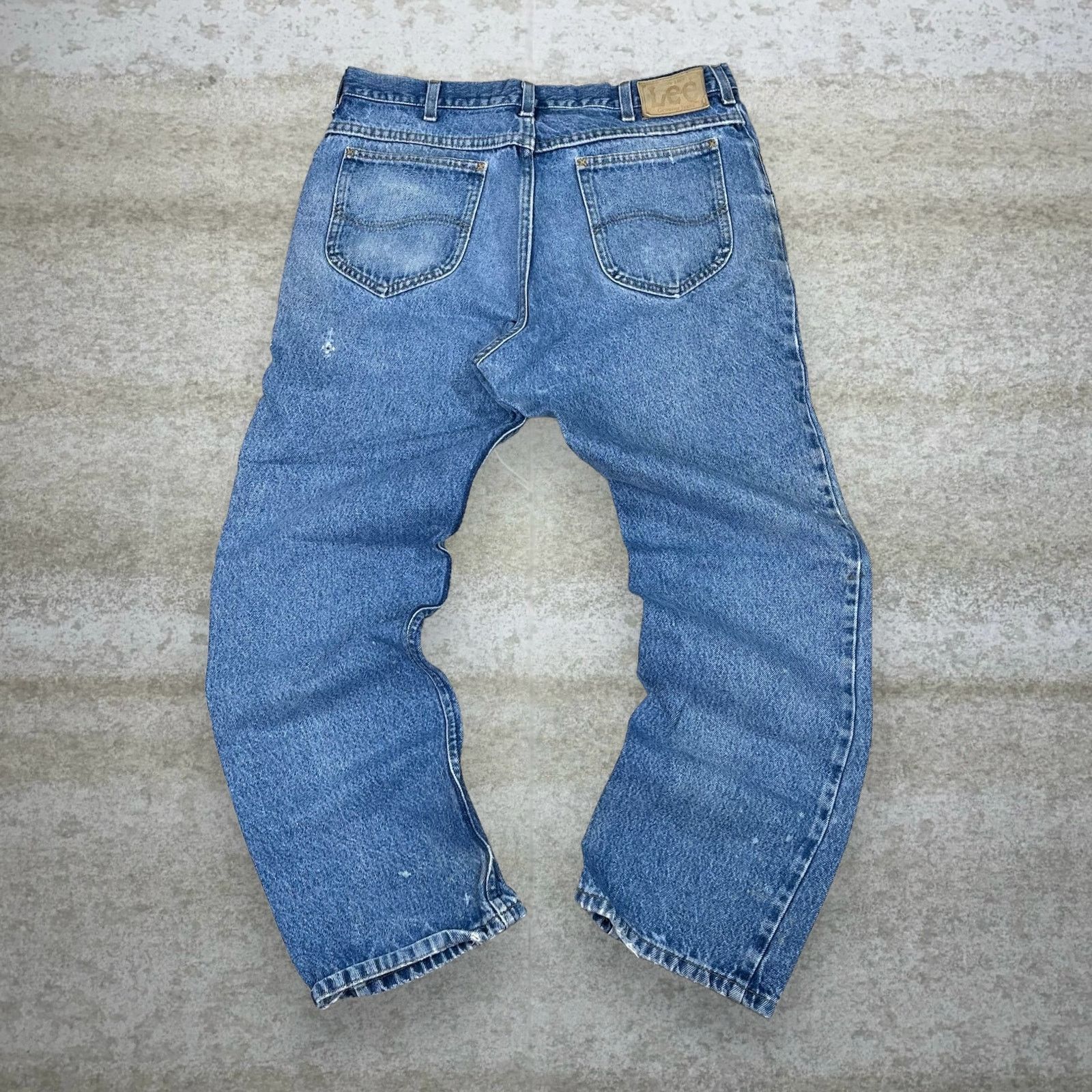 Lee Vintage 90s Lee MR Jeans 34x30 Regular Straight Medium Wash Size US 34 / EU 50 - 1 Thumbnail