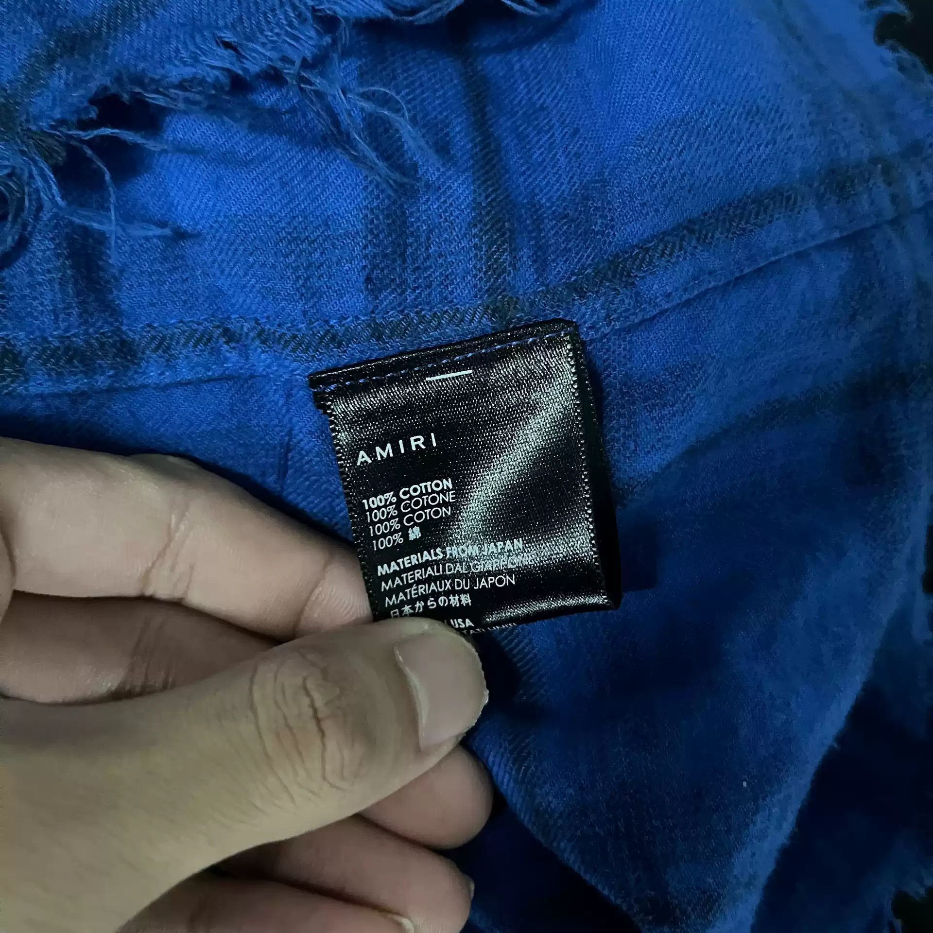 Amiri AMIRI Blue Shark Shirt-2506 Size US S / EU 44-46 / 1 - 4 Thumbnail
