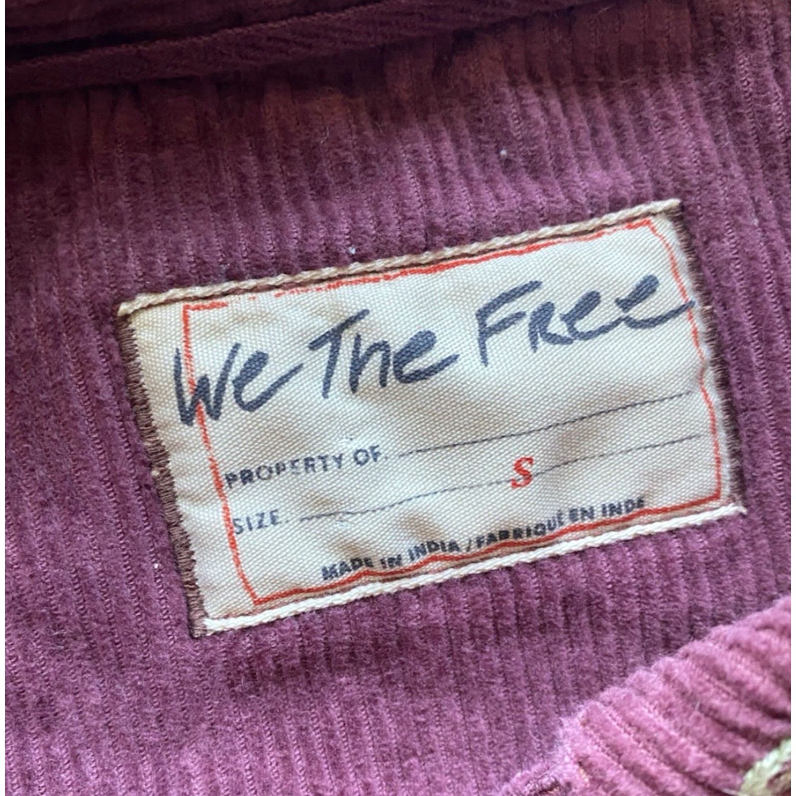 Vintage We The Free Jacket Women’s Small Winter Bloom Corduroy Floral Red Size S / US 4 / IT 40 - 7 Thumbnail