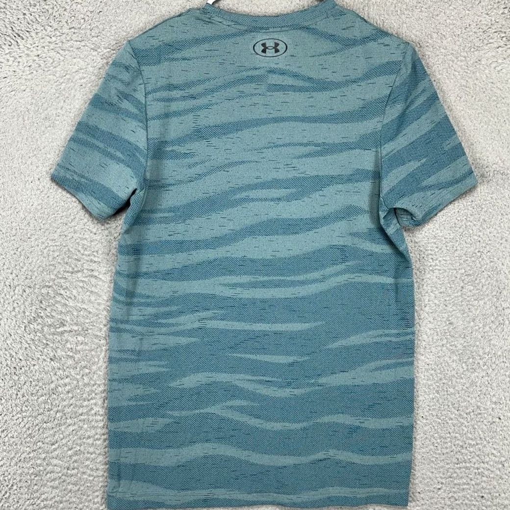 Under Armour Under Armour T-Shirt Mens Small Blue Nylon Blend Seamless Wave Short Sleeve Crew Neck Fitted NEW Size US S / EU 44-46 / 1 - 4 Thumbnail