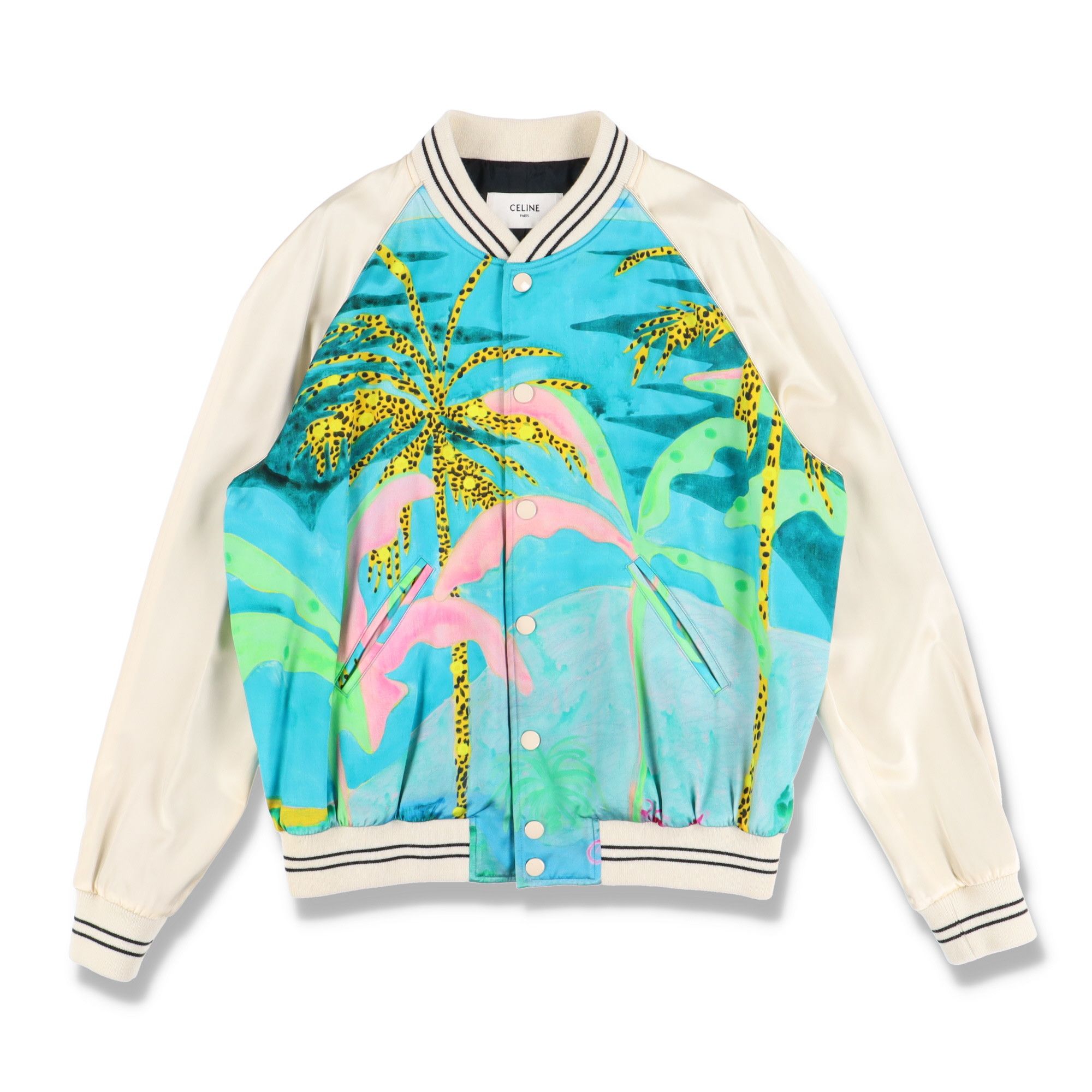Celine x Tyson Reeder Hawaiian Satin Souvenir Teddy Jacket Size US XXL / EU 58 / 5 - 1 Thumbnail