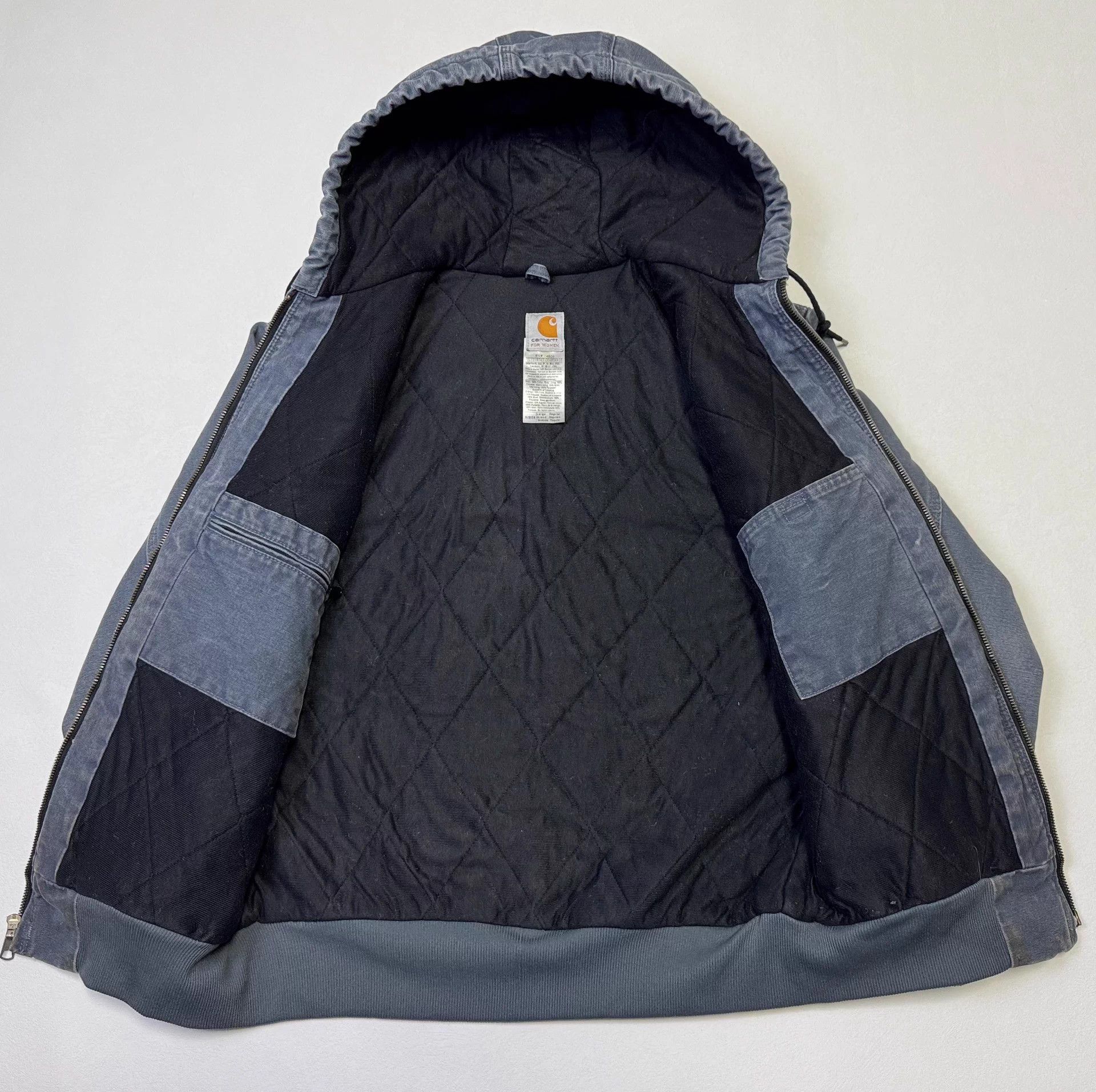 Carhartt Carhartt Vintage WJ130 Women's Storm Blue Hooded Jacket Size L / US 10 / IT 46 - 4 Thumbnail