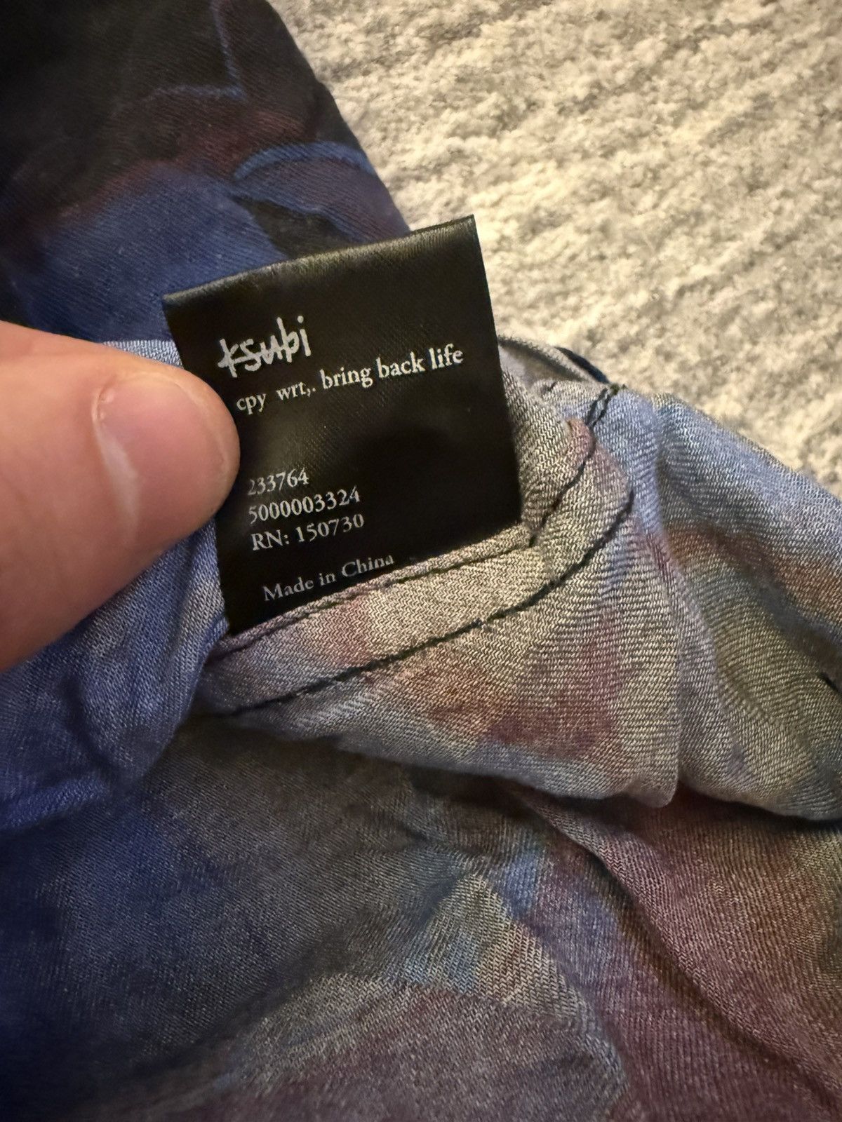 Ksubi Ksubi Floral Print Short Sleeve Shirt — Black/Blue/Burgundy Size US M / EU 48-50 / 2 - 5 Thumbnail
