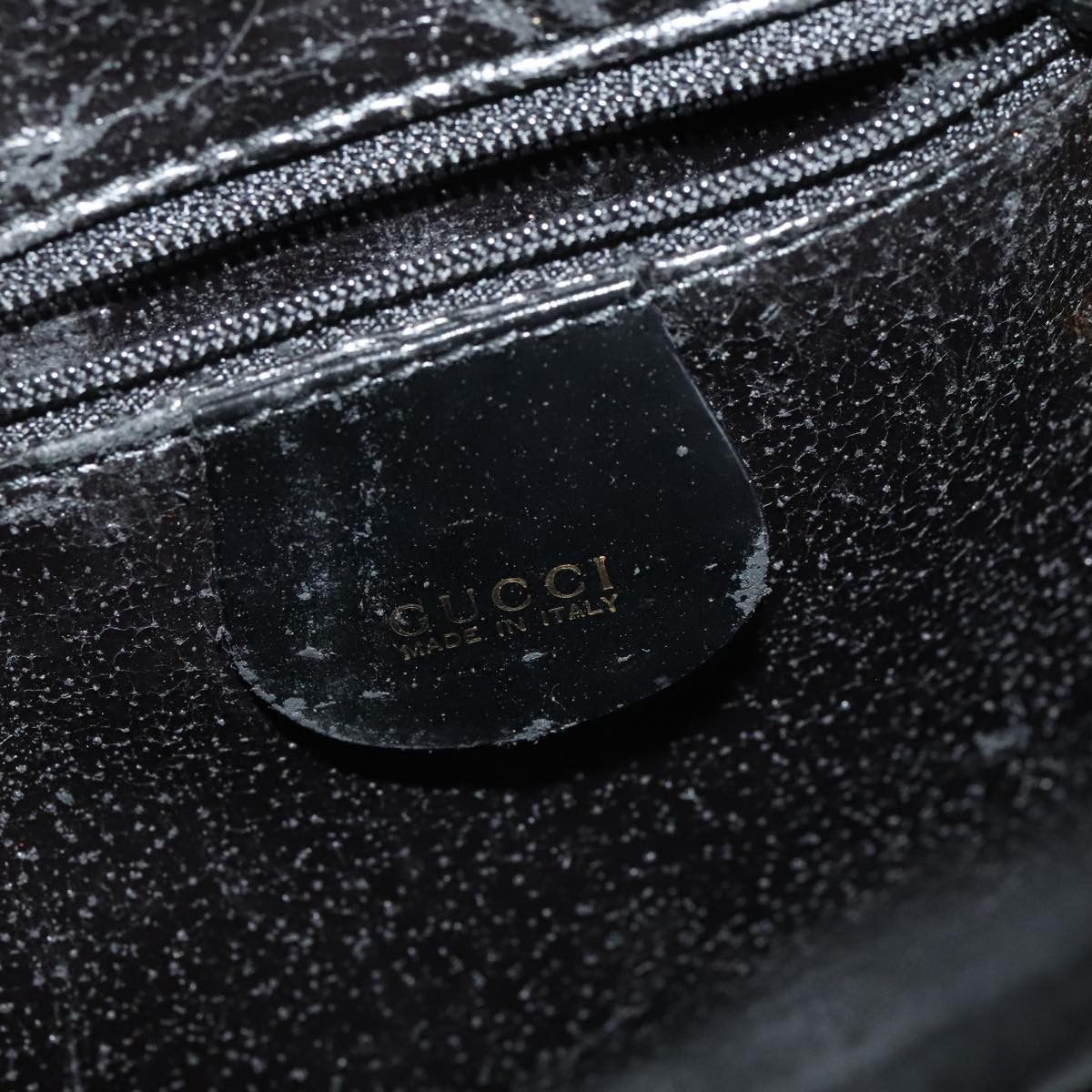 Gucci GUCCI Bamboo Shoulder Bag Enamel Black Gold 001 1075 1650 0 Size ONE SIZE - 15 Thumbnail