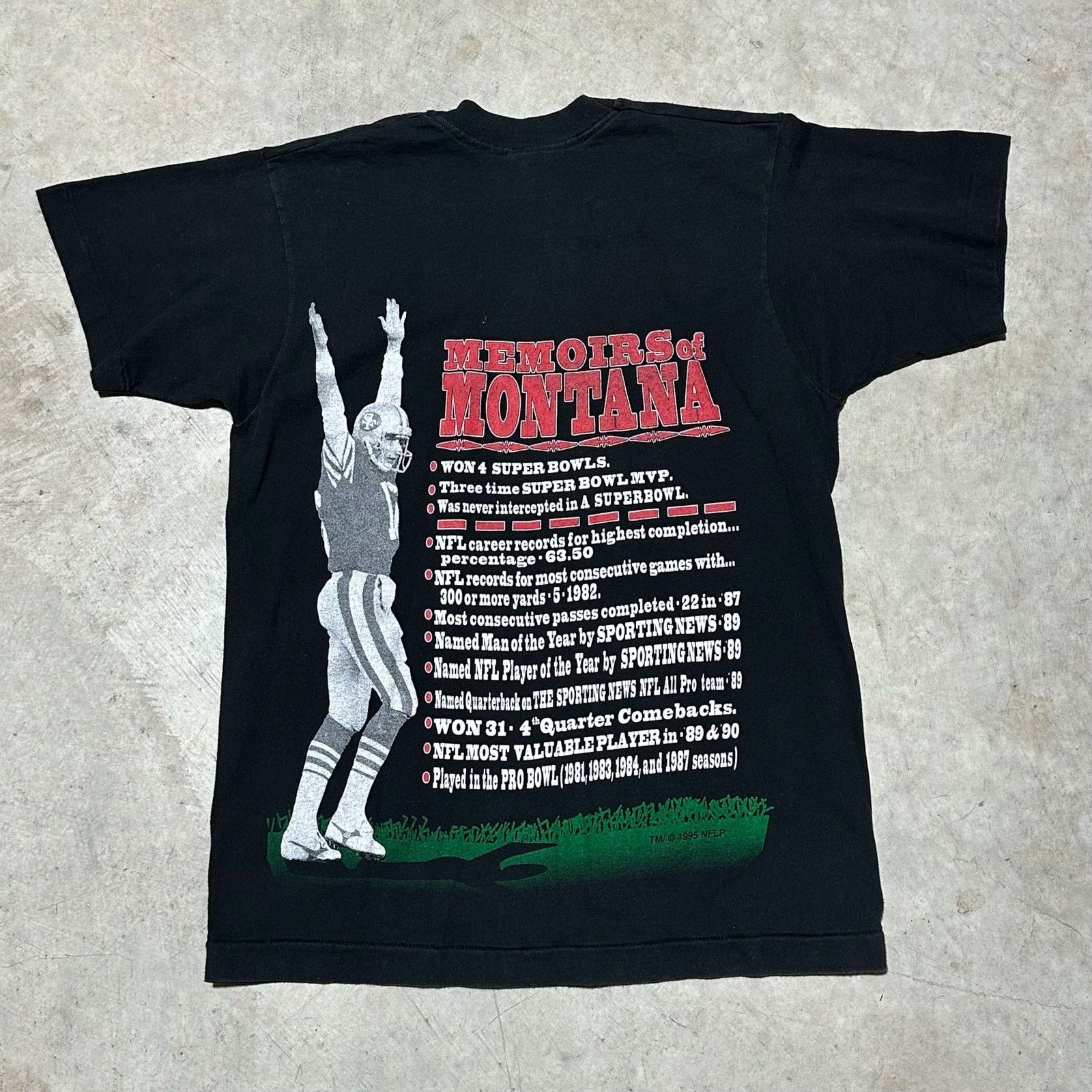 Salem Sportswear Vintage 90s 49ers Joe Montana Magic Salem Tee size Medium Size US M / EU 48-50 / 2 - 2 Thumbnail