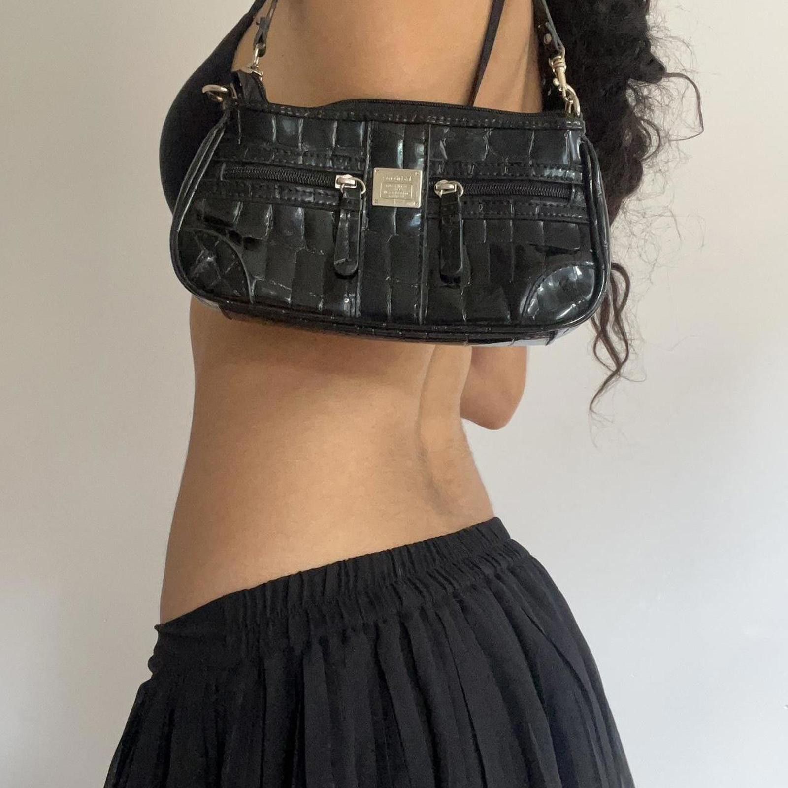 Other Black leather shoulder bag with silver hardware Size ONE SIZE - 3 Thumbnail
