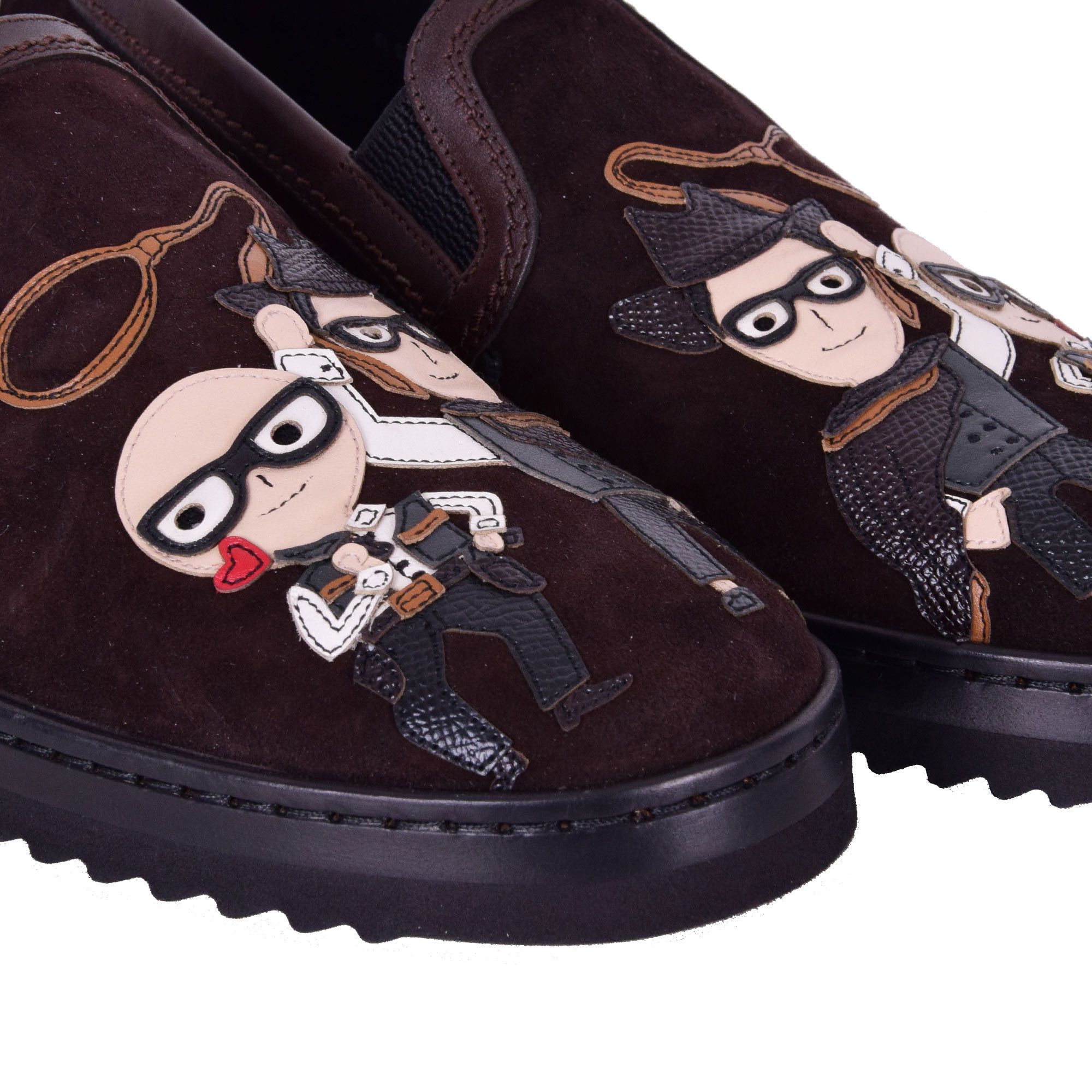 Dolce & Gabbana o1y0125 Logo Embellished Low-Top Sneakers in Dark Brown Size US 7.5 / EU 40-41 - 3 Thumbnail