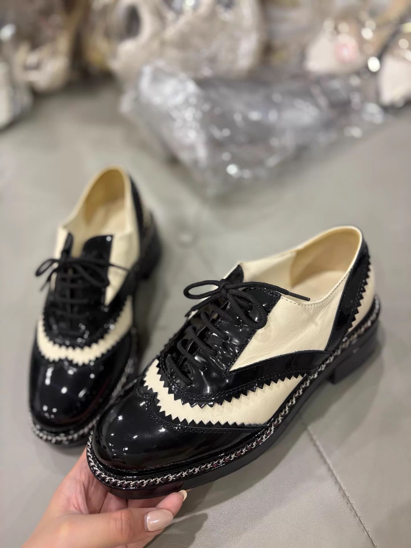 Chanel Chanel Panda Colorblock Chelsea Shoes NIB 35.5C Size US 5 / IT 35 - 4 Thumbnail