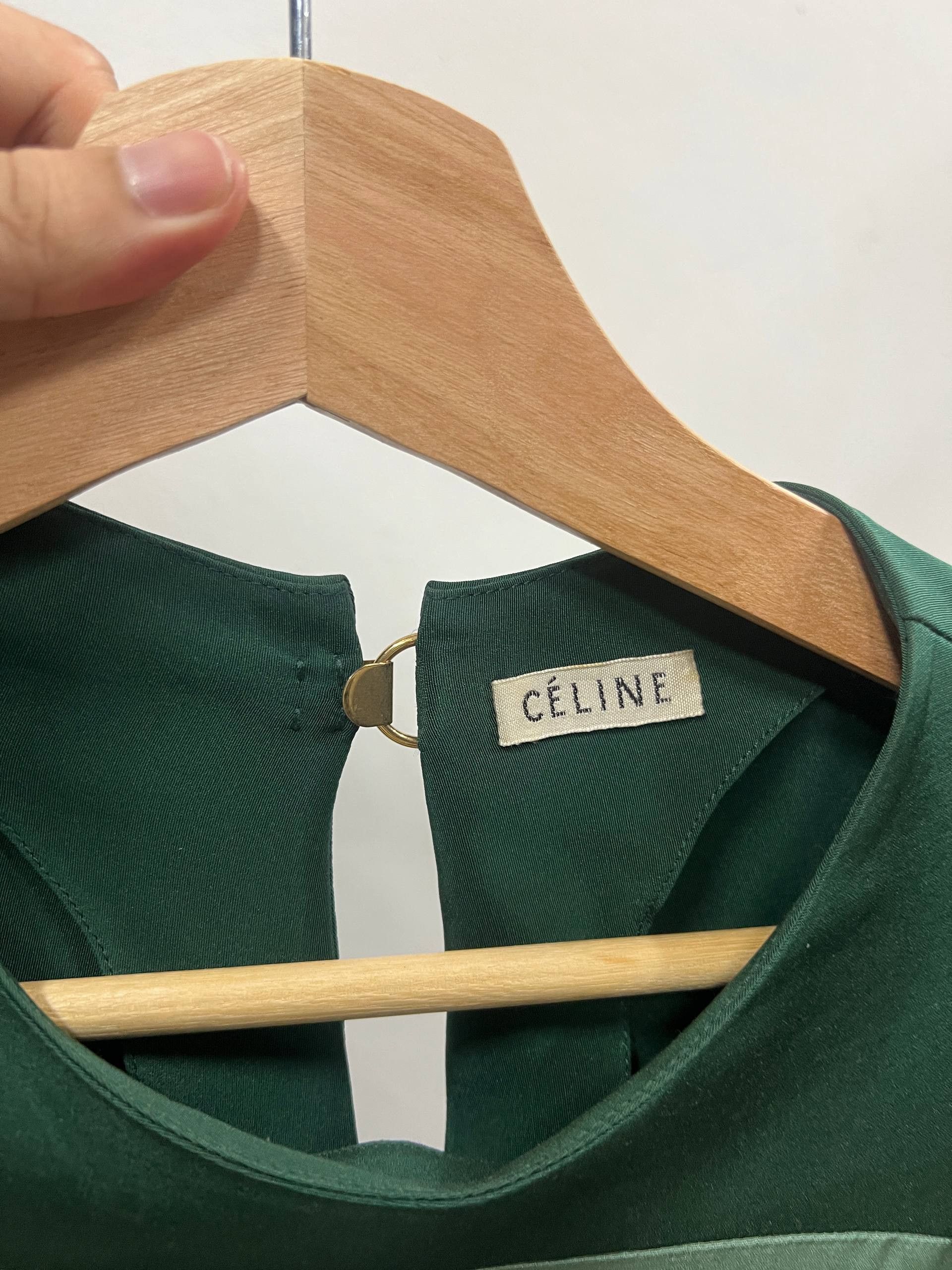 Celine Resort 2010 Celine By Phoebe Philo Paneled Green Dress Size XS / US 0-2 / IT 36-38 - 4 Thumbnail