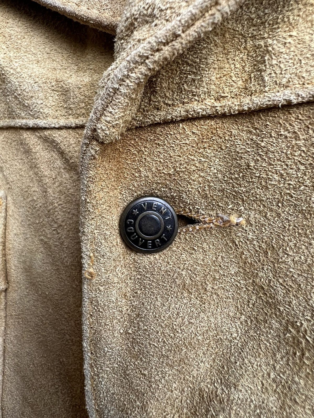 Leather RARE! Vintage Vent Couvert Paris Patina Suede Leather Shirt Size US M / EU 48-50 / 2 - 14 Thumbnail