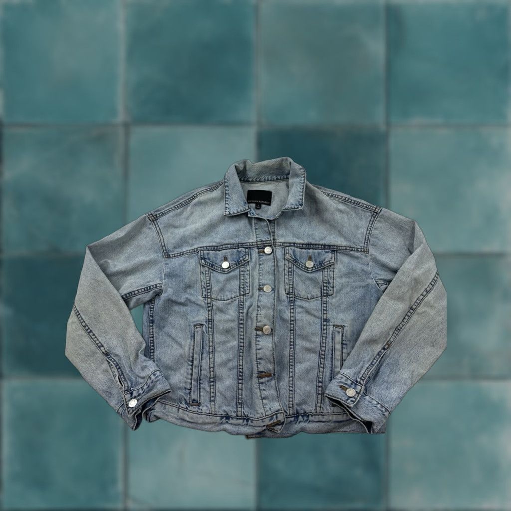 Banana Republic VINTAGE Banana Republic Denim Jacket Womens Small Blue Jean Button Up Cotton Ladies Y2K Size 28" / US 6 / IT 42 - 1 Thumbnail