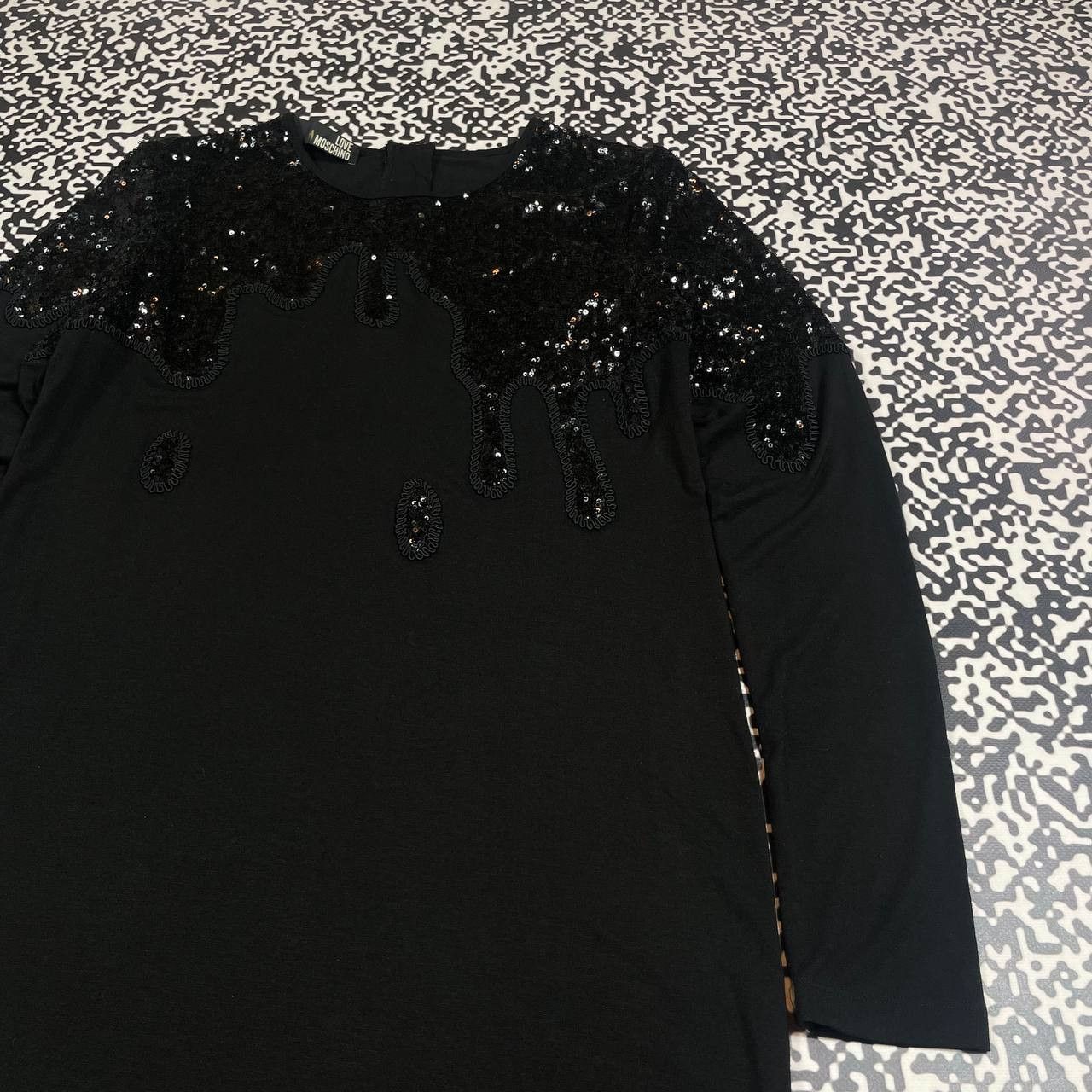 Moschino Vintage Y2K Moschino Luxury Streaks Logo Midi Dress Size S / US 4 / IT 40 - 9 Thumbnail