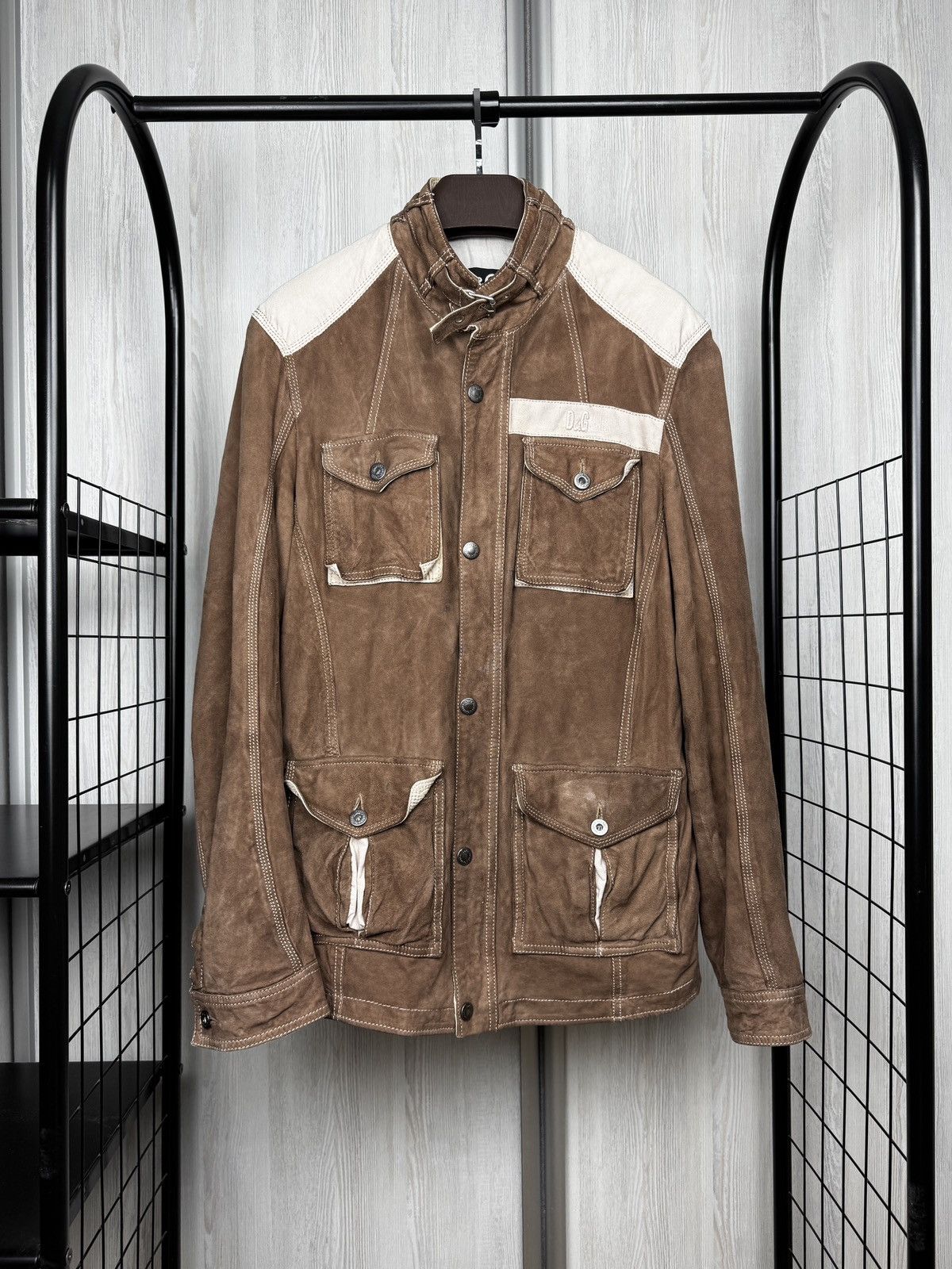 Dolce & Gabbana Dolce & Gabbana Leader SS05 lambskin suede leather jacket Size US L / EU 52-54 / 3 - 1 Thumbnail