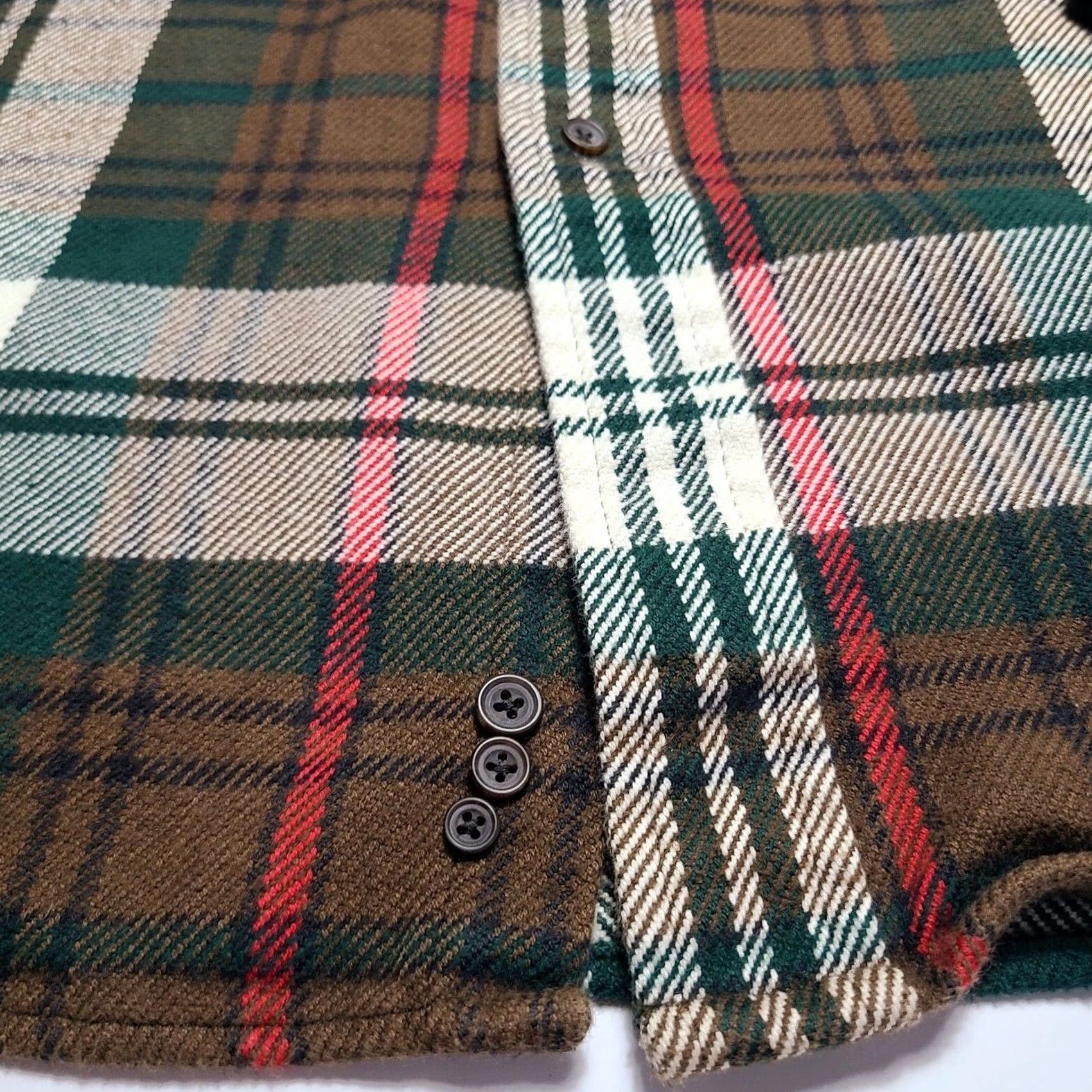 Vintage VINTAGE Field Gear Plaid Flannel Shirt LT Big & Tall Heavyweight Cotton Button-Down Long Sleeve Green Men Size US L / EU 52-54 / 3 - 5 Thumbnail