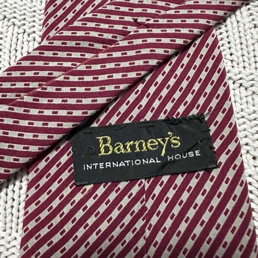 Barneys New York Vintage Barneys red striped silk tie Size ONE SIZE - 3 Thumbnail