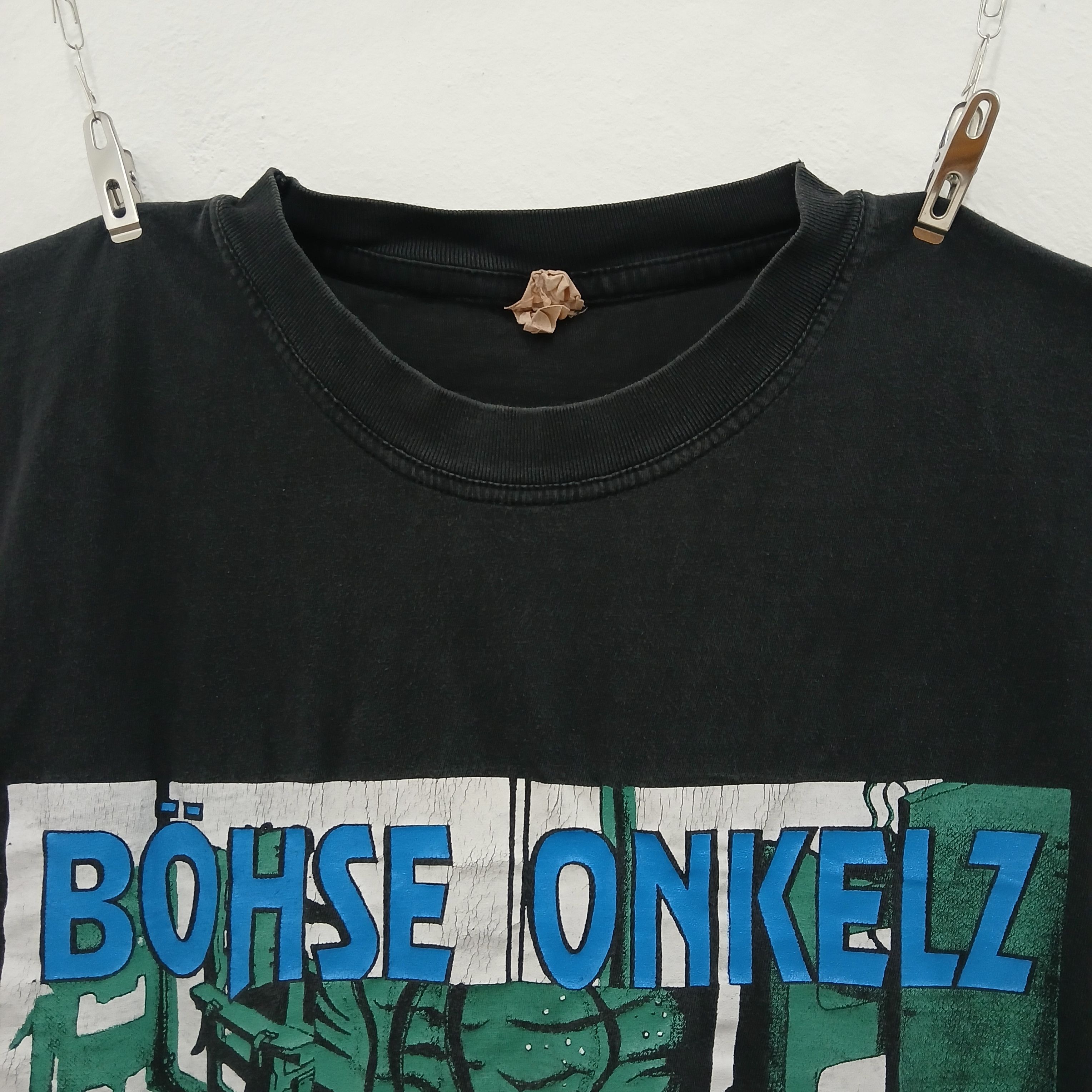 Vintage BÖHSE ONKELZ Band Vintage Europe Tee 90's Size US XL / EU 56 / 4 - 4 Thumbnail
