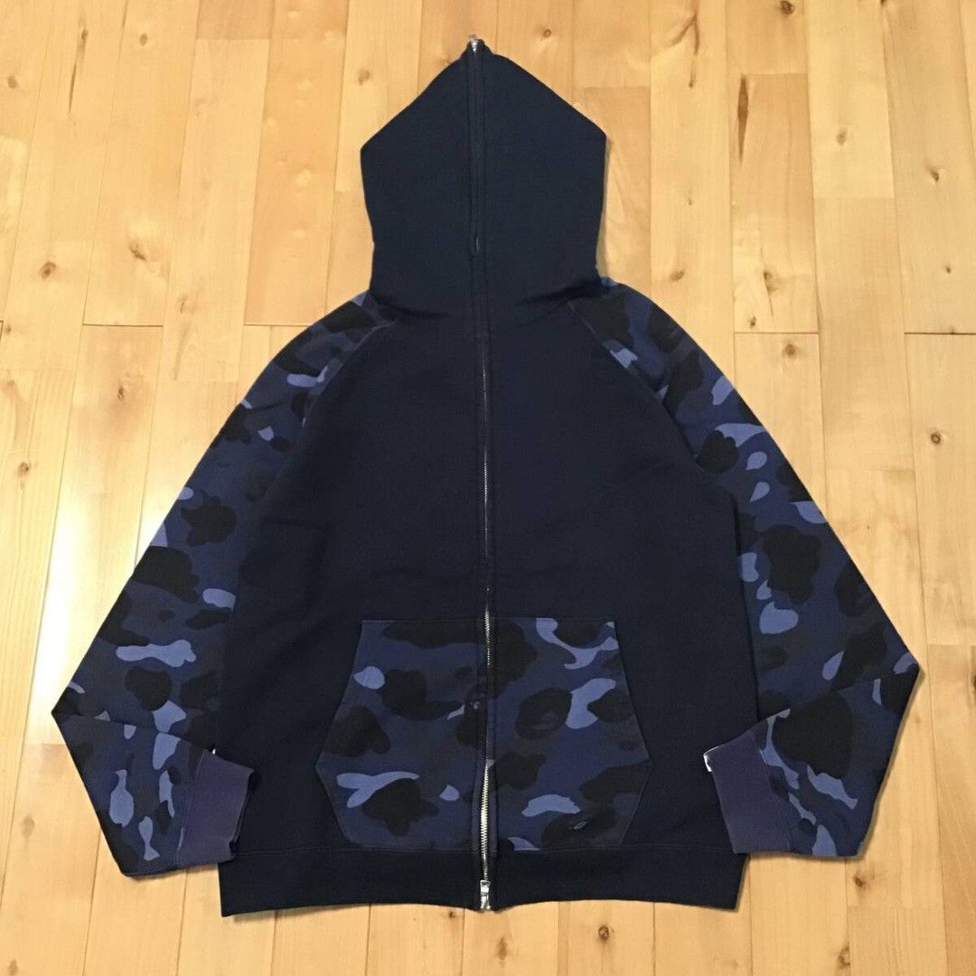Bape BAPE Blue camo x navy crazy full zip hoodie a bathing ape Size US L / EU 52-54 / 3 - 1 Thumbnail