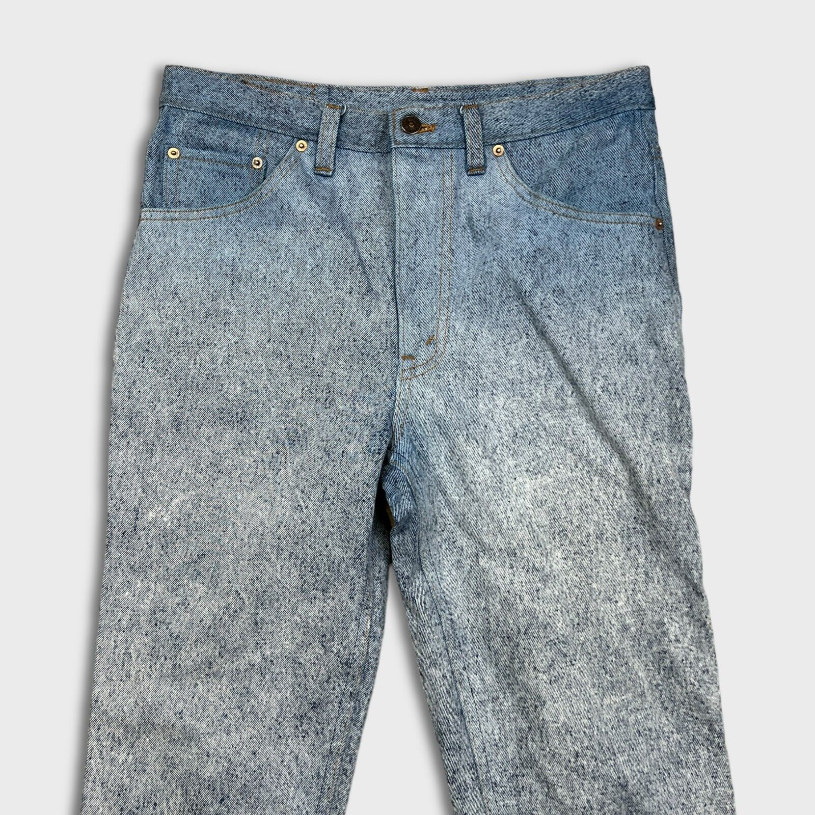 Levi's × Vintage Levi's 501 Jeans 33x28 Straight Fit Acid Wash Denim Pants Size US 33 - 2 Thumbnail