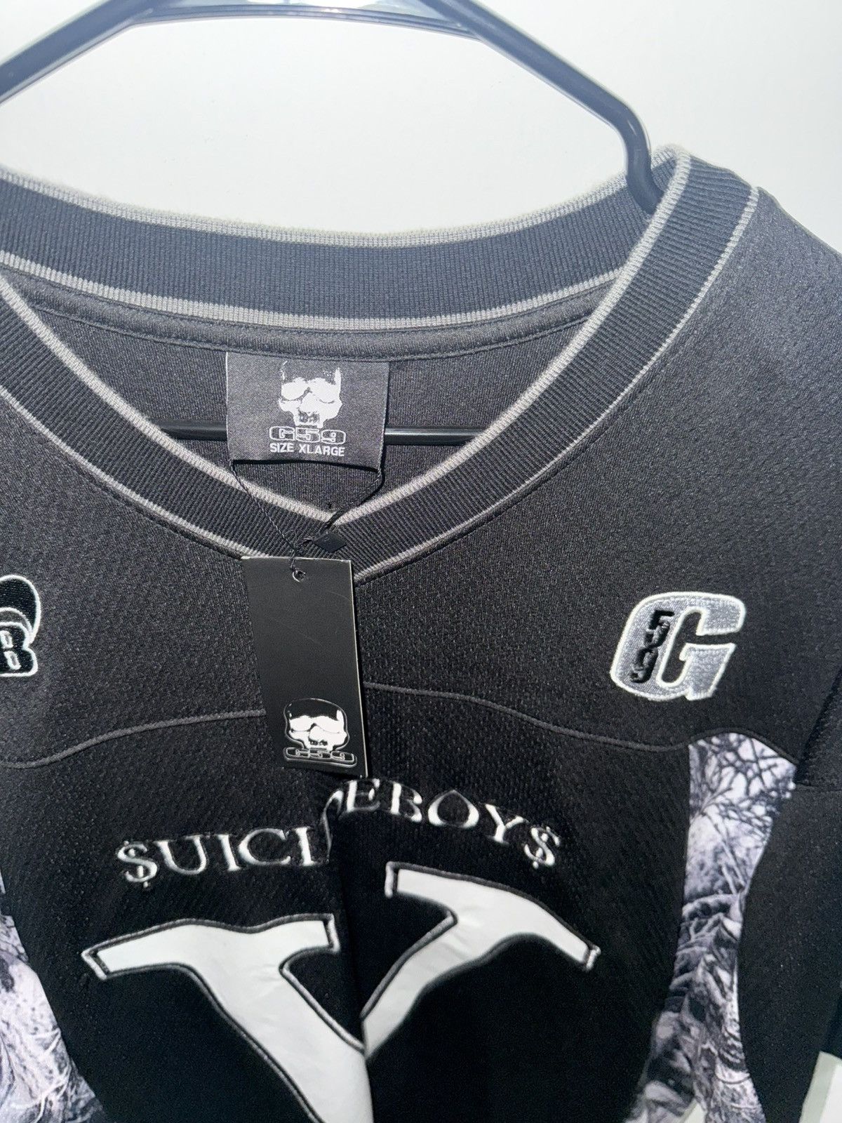 Fuck The Population × G59 Records G59 "5" FOOTBALL JERSEY (BLACK) Size US XL / EU 56 / 4 - 8 Thumbnail