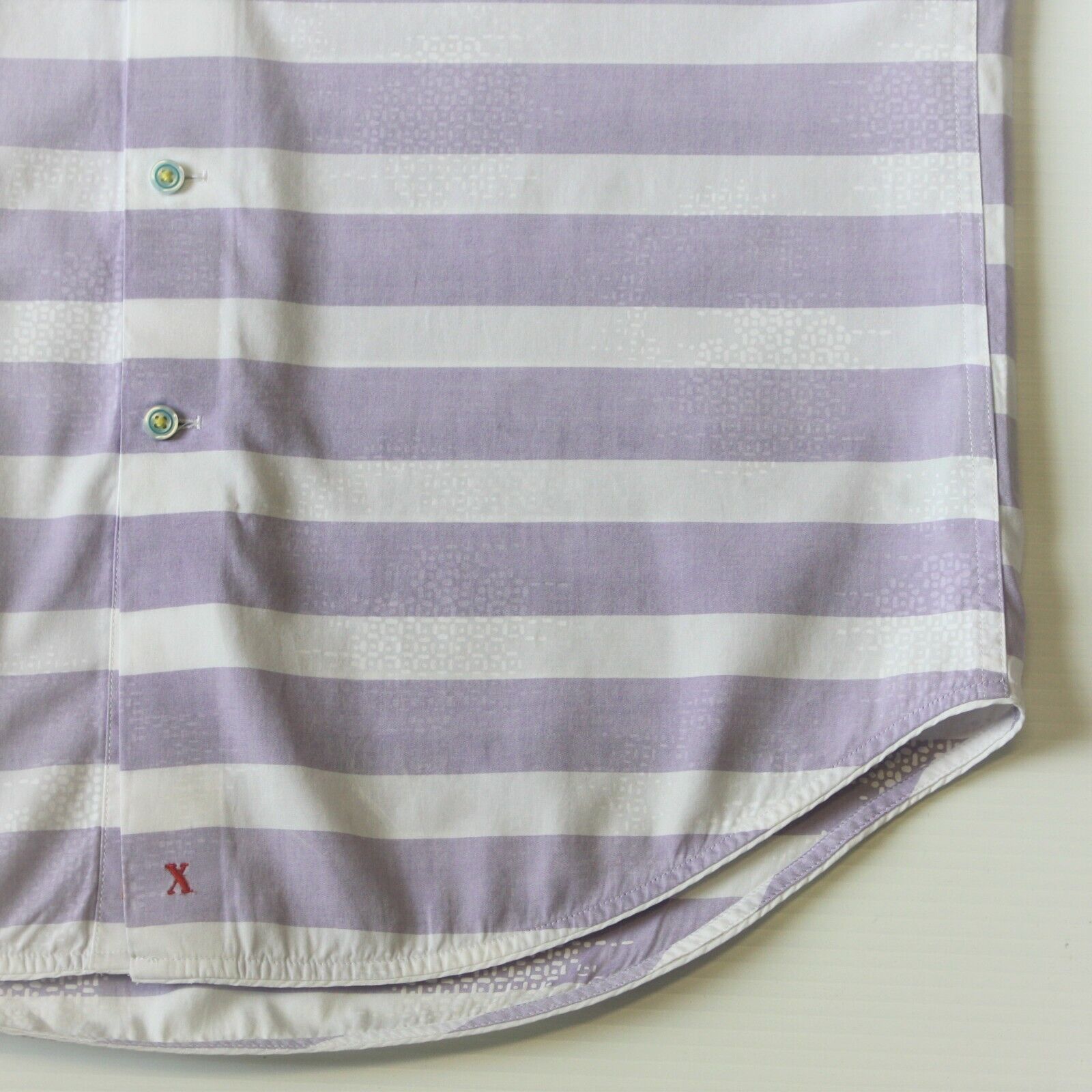 Robert Graham X Collection Men's Bold Stripe Short Sleeve Dress Shirt Size US L / EU 52-54 / 3 - 3 Thumbnail