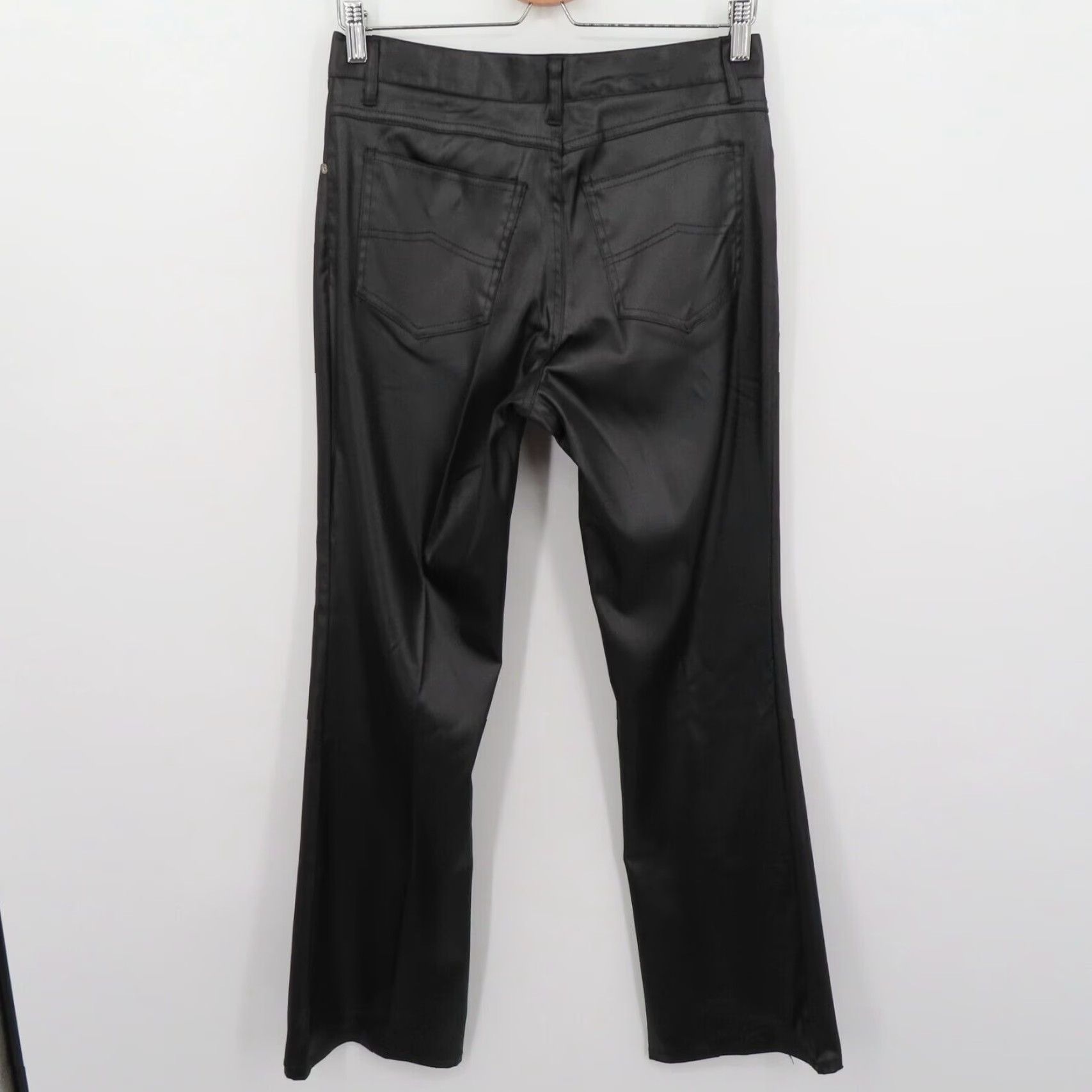 Vintage VINTAGE Jou Jou Womens Pants 90s Satin Pleated Front Black VTG 90s Dress Pants Size 10 Womens Boys Girls? Size 32" / US 10 / IT 46 - 3 Thumbnail