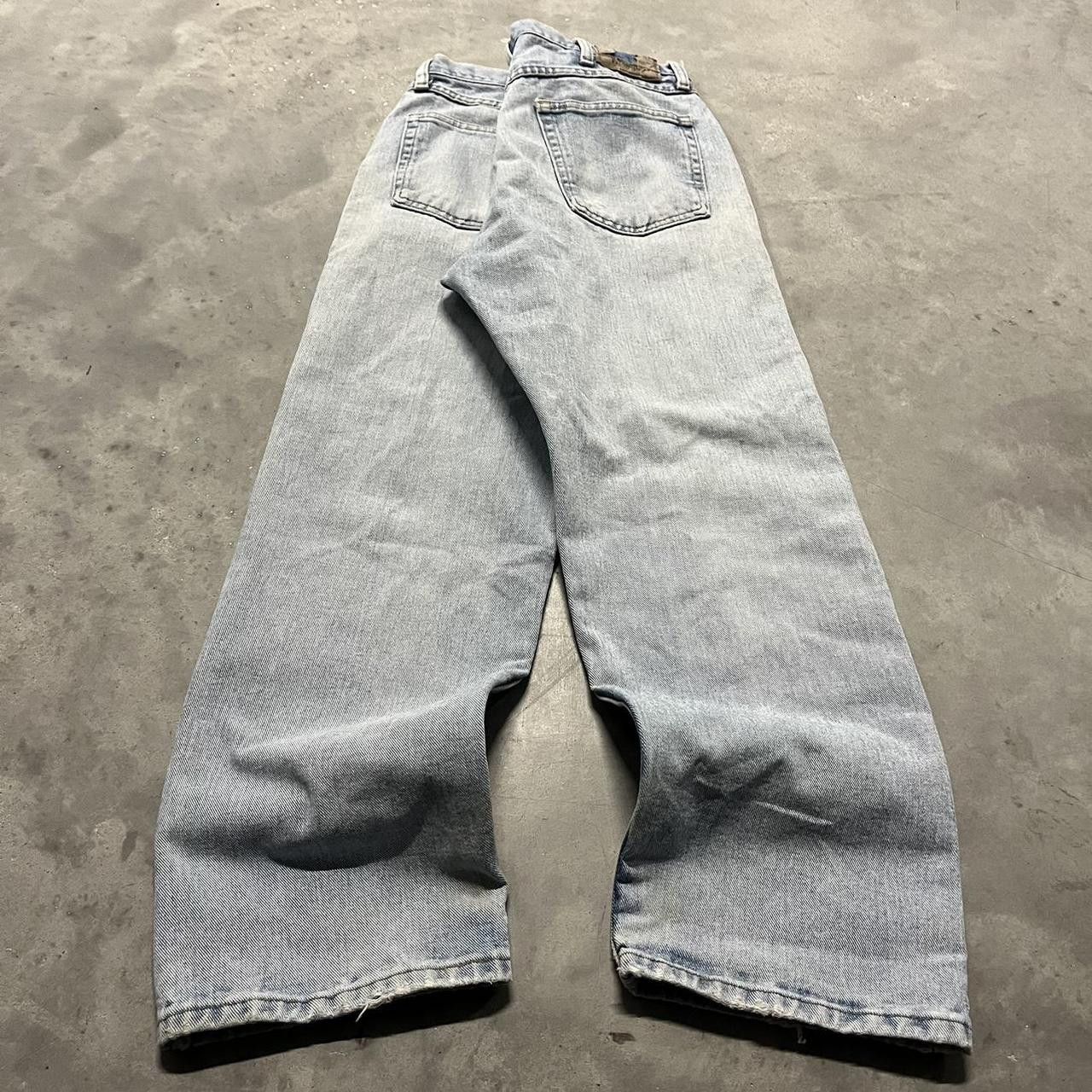 Japanese Brand Crazy Vintage Y2K/2000s Grunge Distressed Light Wash Denim Size US 34 / EU 50 - 4 Thumbnail