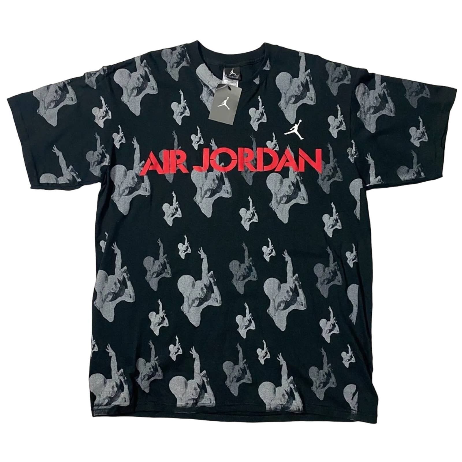 image of Vintage Air Jordan Michael Jordan Shirt Aop 00S NWT Nike 3Xl in Black, Men's (Size 2XL)