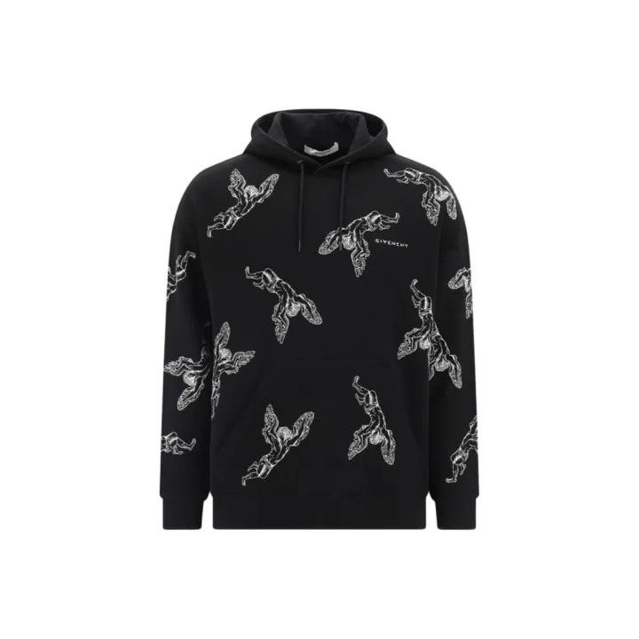 Givenchy Givenchy Black Long Sleeve Hoodie with Print Size US S / EU 44-46 / 1 - 1 Thumbnail