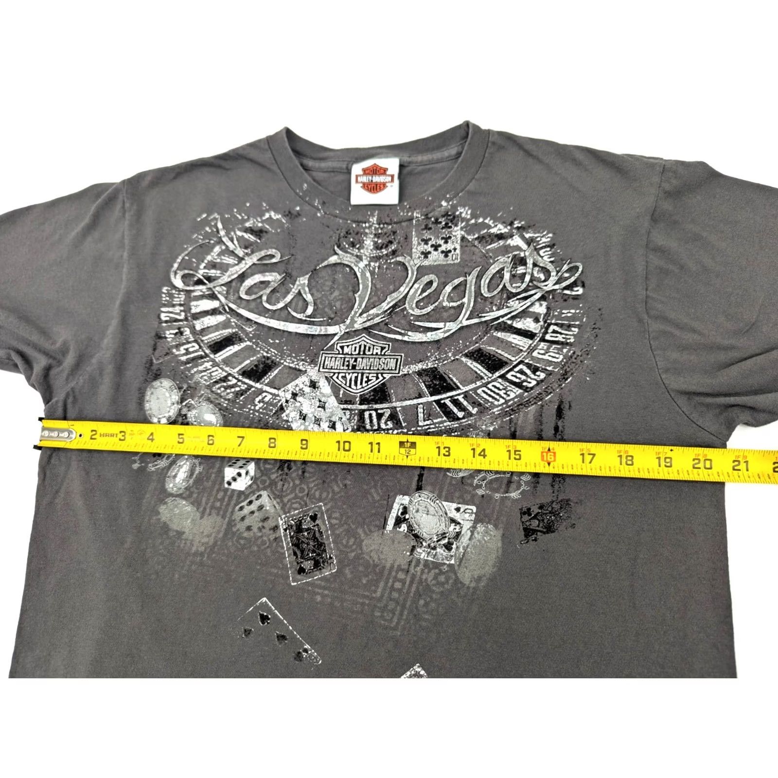 Harley Davidson Harley-Davidson RK Stratman Short Sleeve Shirt Men M Gray Silver Vegas Logo T-Shirt 41 Chest Cotton Size US M / EU 48-50 / 2 - 3 Thumbnail