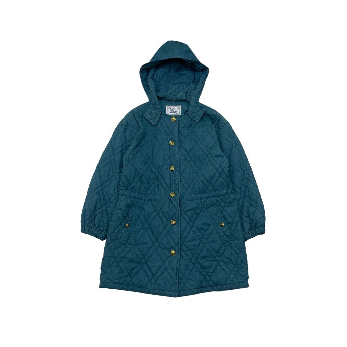 Burberry 🔥Vintage Burberrys Quilted Hooded Nova Check Jacket Size M / US 6-8 / IT 42-44 - 3 Thumbnail