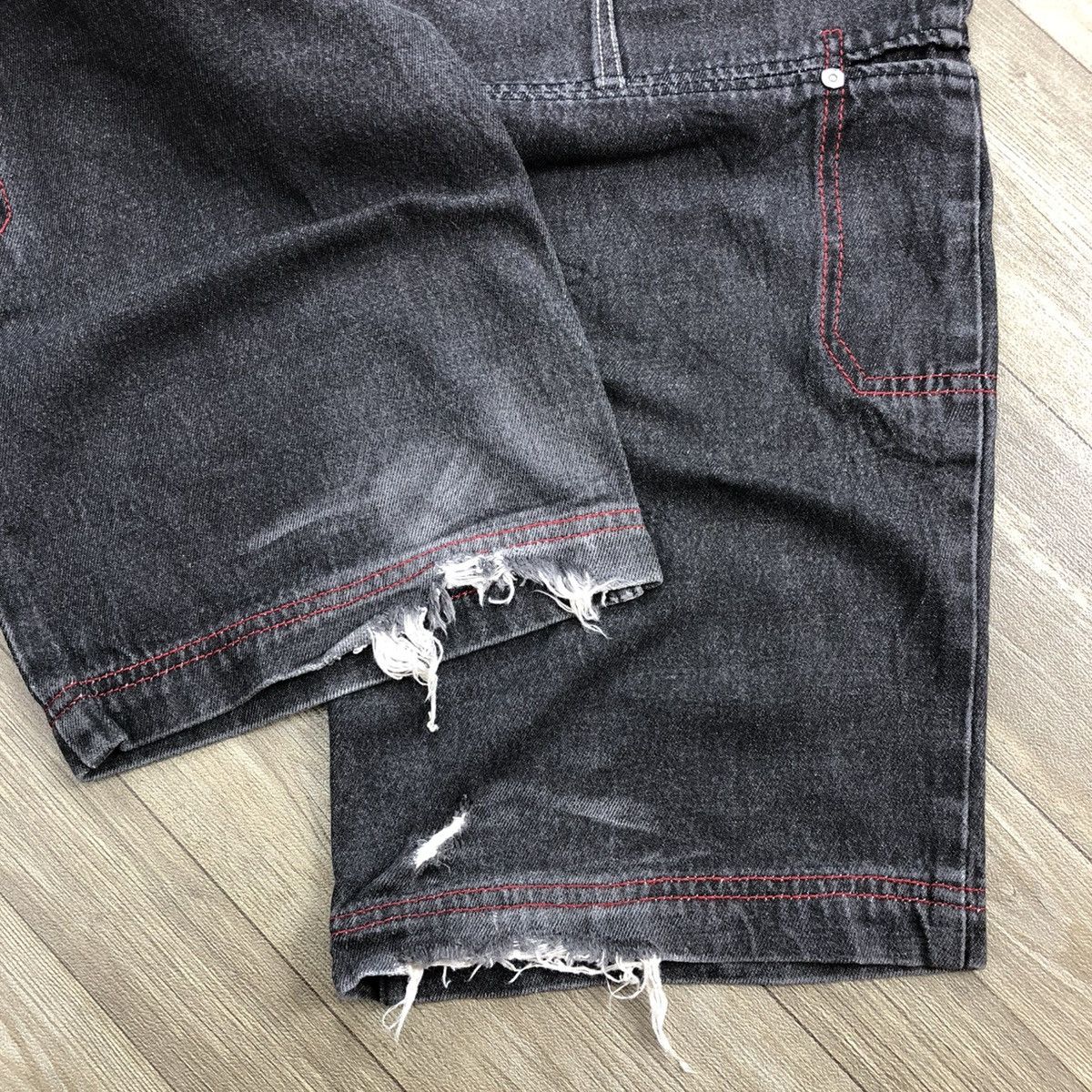 Vintage Vintage Transer Multi Pocket Cargo Bondage Baggy Jeans Y2K Size US 31 - 13 Thumbnail