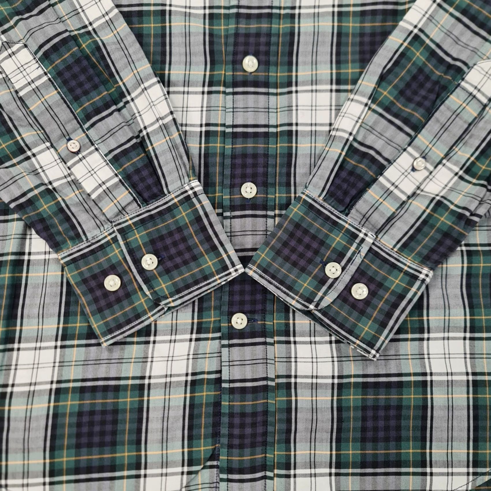 Gant GANT Mens Shirt Small Green Cotton Button Down Plaid Bleecker Twill Tartan Size US S / EU 44-46 / 1 - 6 Thumbnail
