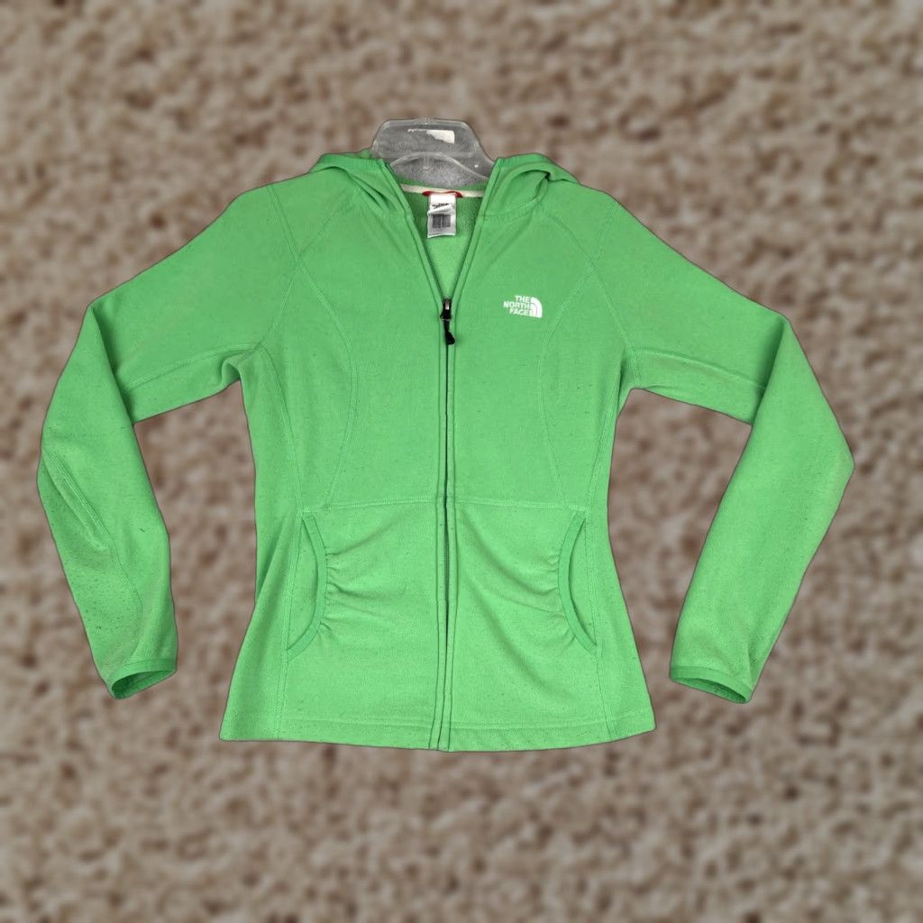 The North Face The North Face Hoodie Womens S Green Full Zip Slim Fit Pockets Jersey Jacket Size S / US 4 / IT 40 - 1 Thumbnail
