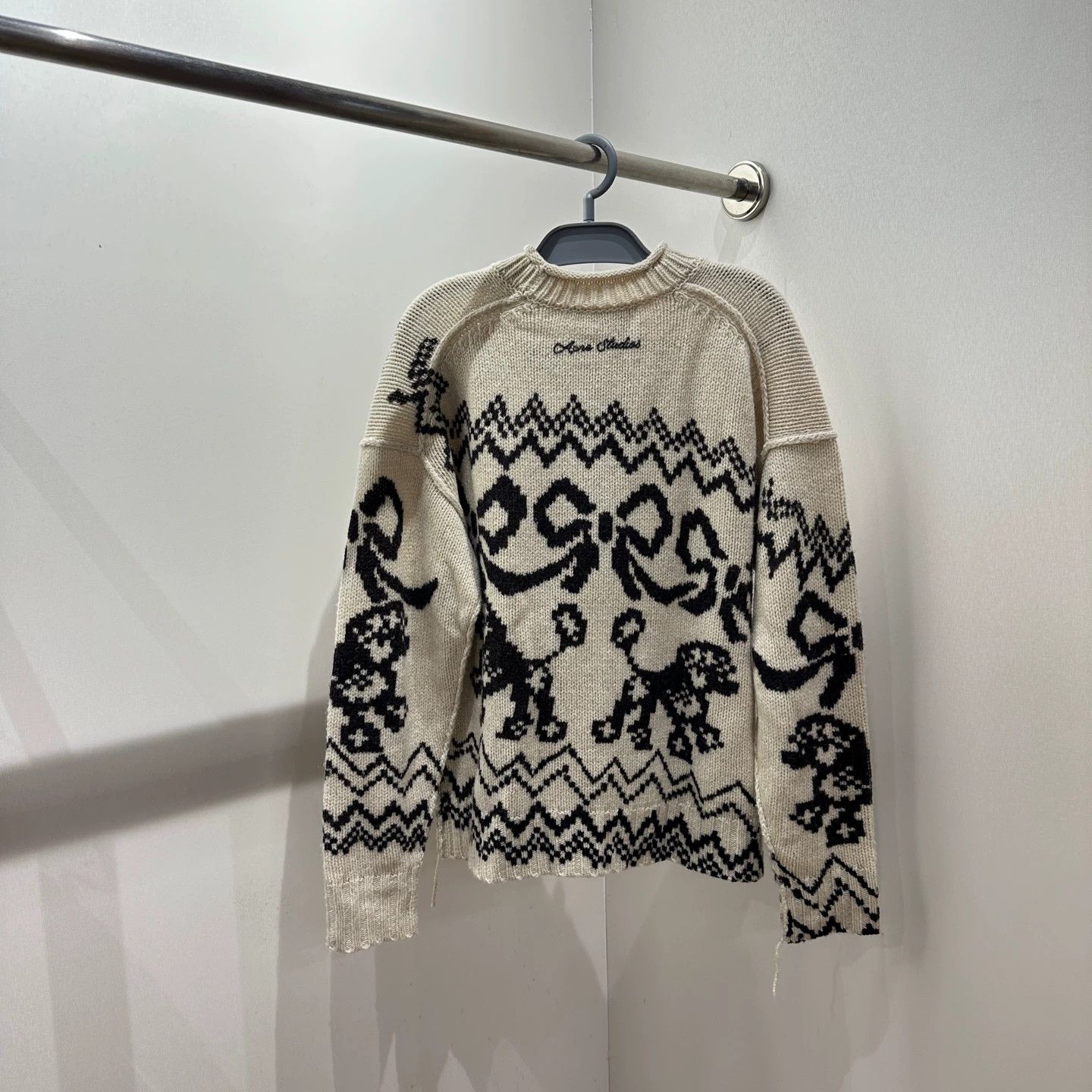 Acne Studios Acne Studios Fair Isle Bow Knit Sweater xxs wool SS25 Size XXS / US 00 / IT 34 - 2 Thumbnail