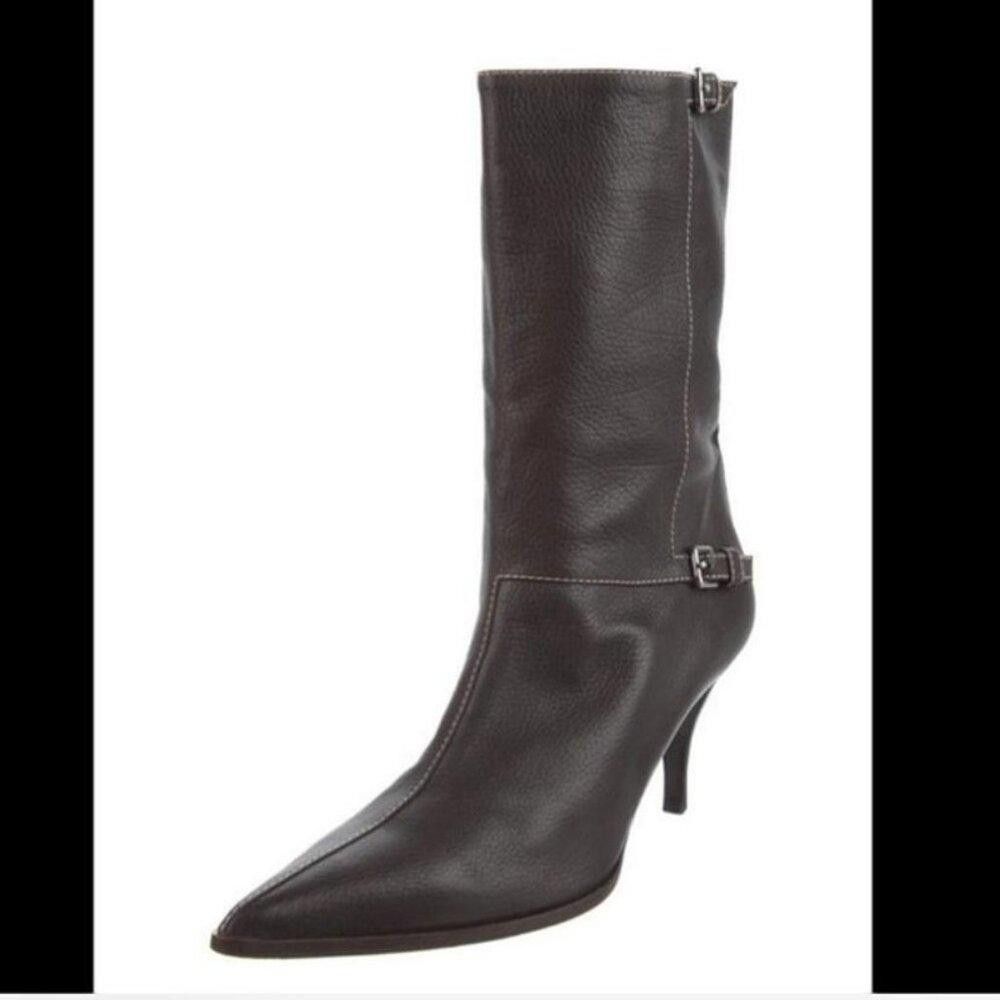 Hermes Hermès Leather Moto Kitten Heel Boots Size US 9.5 / IT 39.5 - 1 Thumbnail