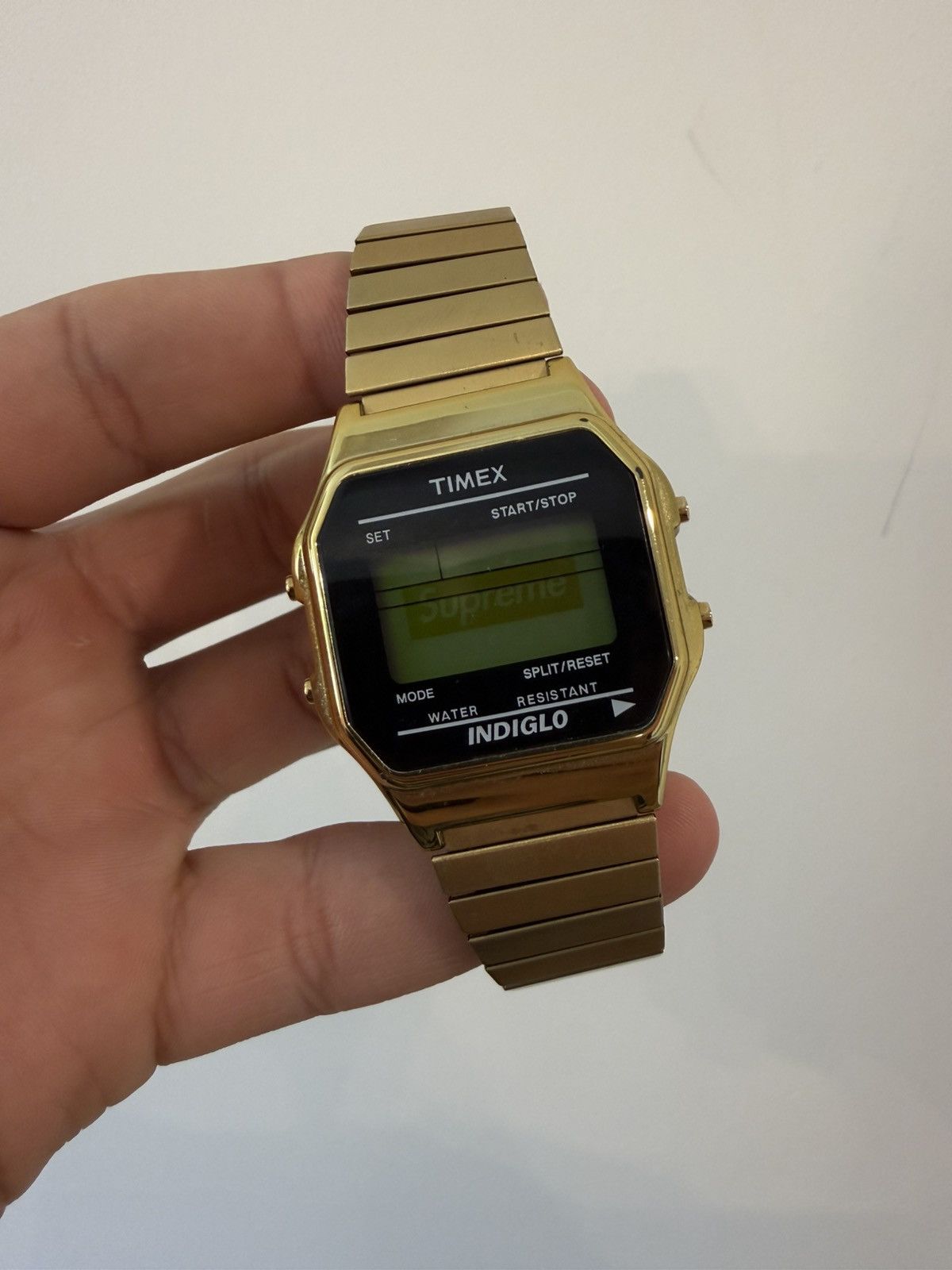Supreme × Timex Supreme X Timex GOLD Digital Watch | Grailed