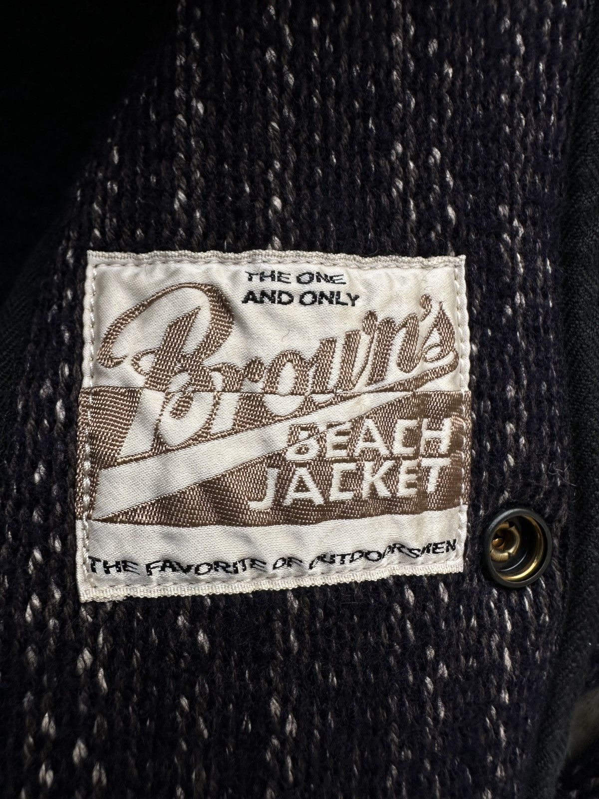 Full Count & Co. Brown’s Beach Cloth Wool Blazer Dark Salt peper Navy jacket Size US S / EU 44-46 / 1 - 7 Thumbnail