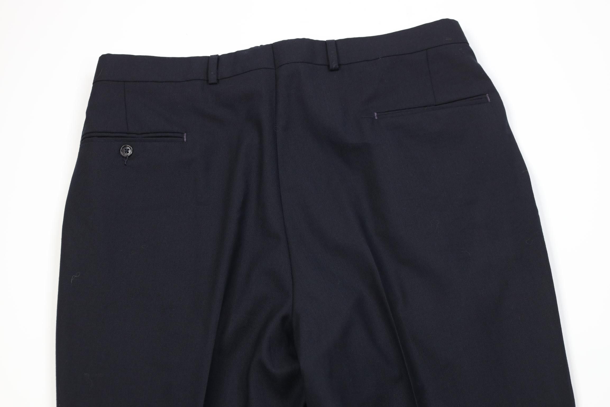 Vintage Vintage 70s Streetwear Knit Wide Leg Chino Pants Navy Blue Size US 36 / EU 52 - 10 Thumbnail