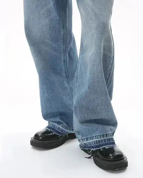 Jean Distressed Hem Washed Jeans Size US 30 / EU 46 - 4 Thumbnail