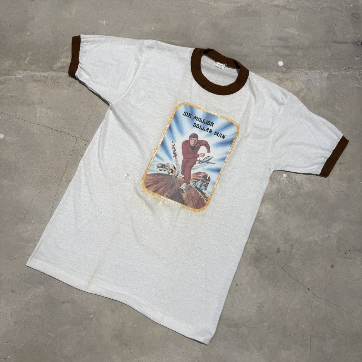 Other Vintage 70’s “ Six Million Dollar man” T-Shirt Size US S / EU 44-46 / 1 - 1 Thumbnail