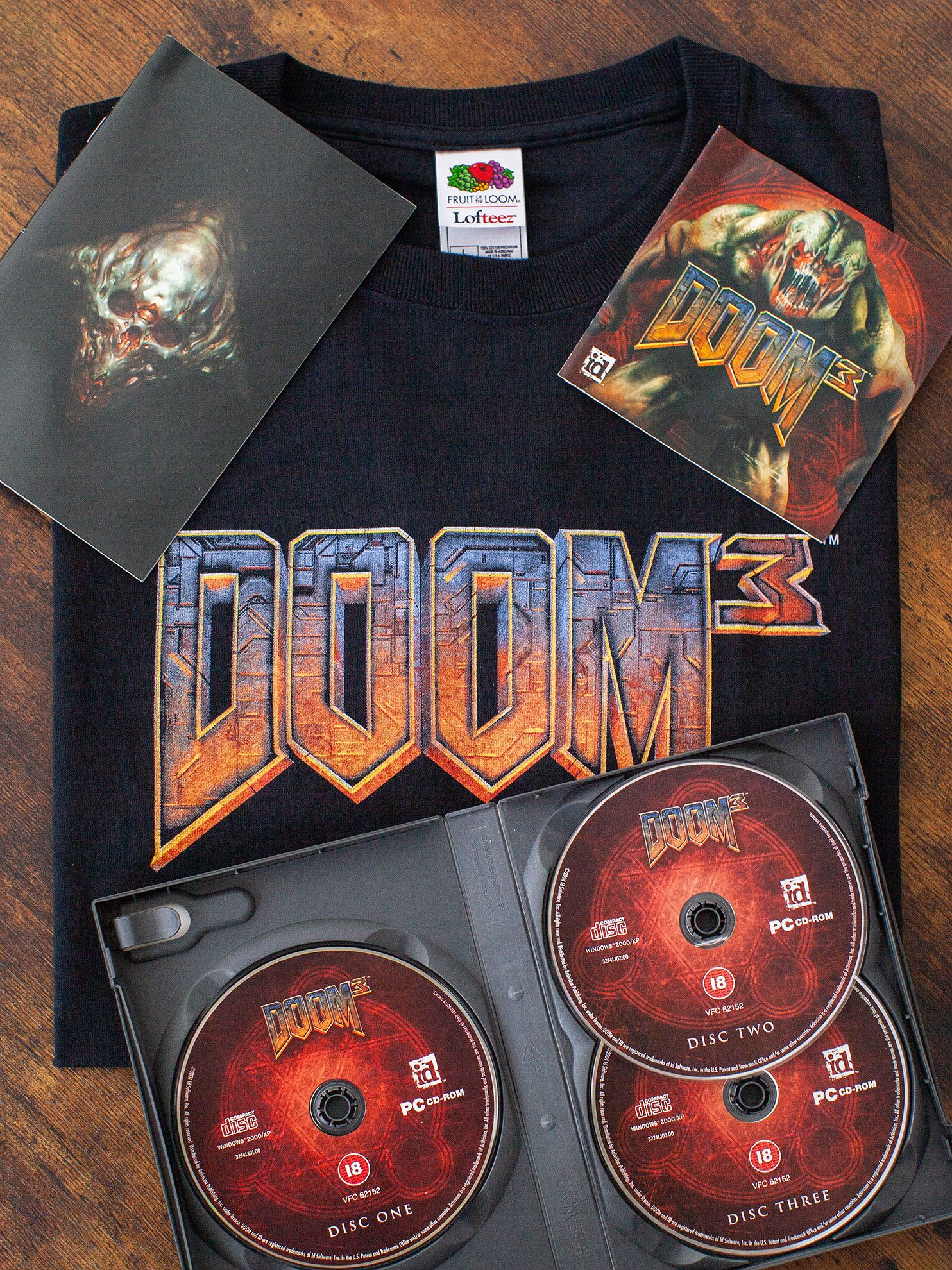 Vintage Vintage 2004 Doom 3 Video Game + PC Game 00s Promo T-Shirt Size US L / EU 52-54 / 3 - 1 Thumbnail