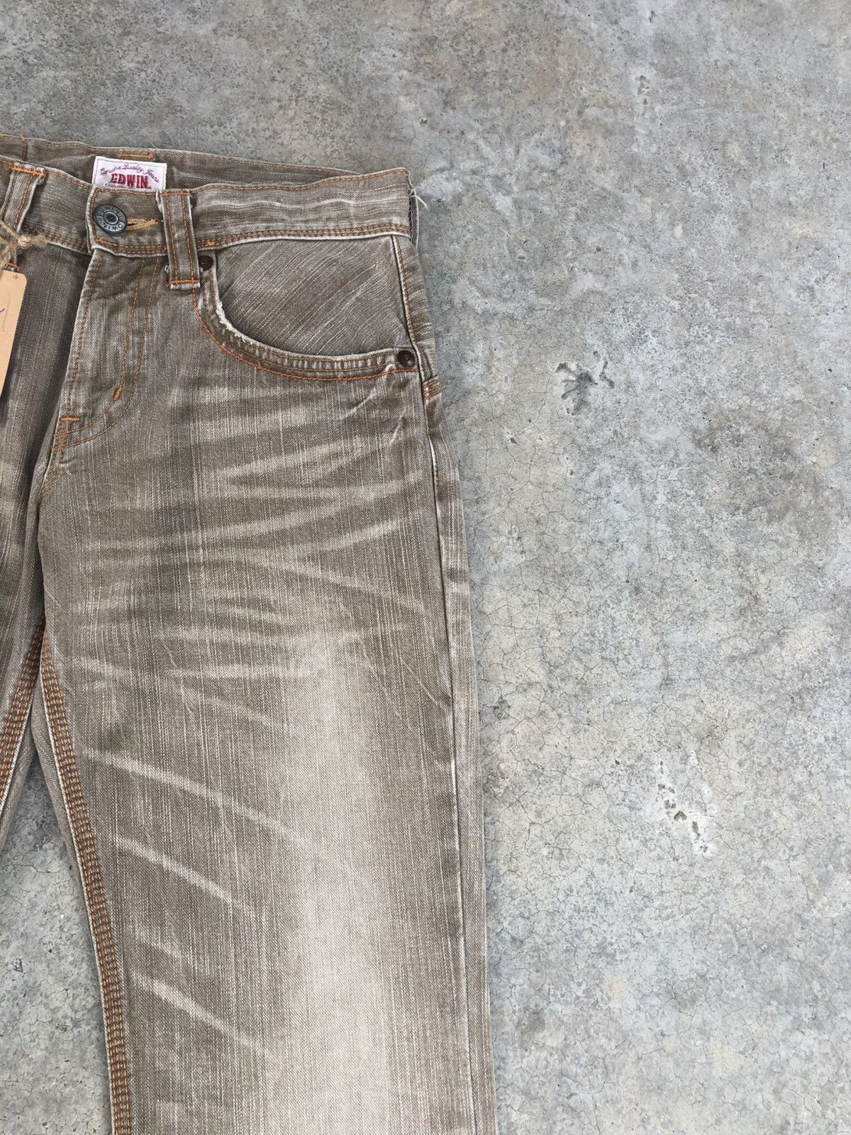 If Six Was Nine Japanese Edwin Flared Jeans Distressed Denim Size US 30 / EU 46 - 5 Thumbnail