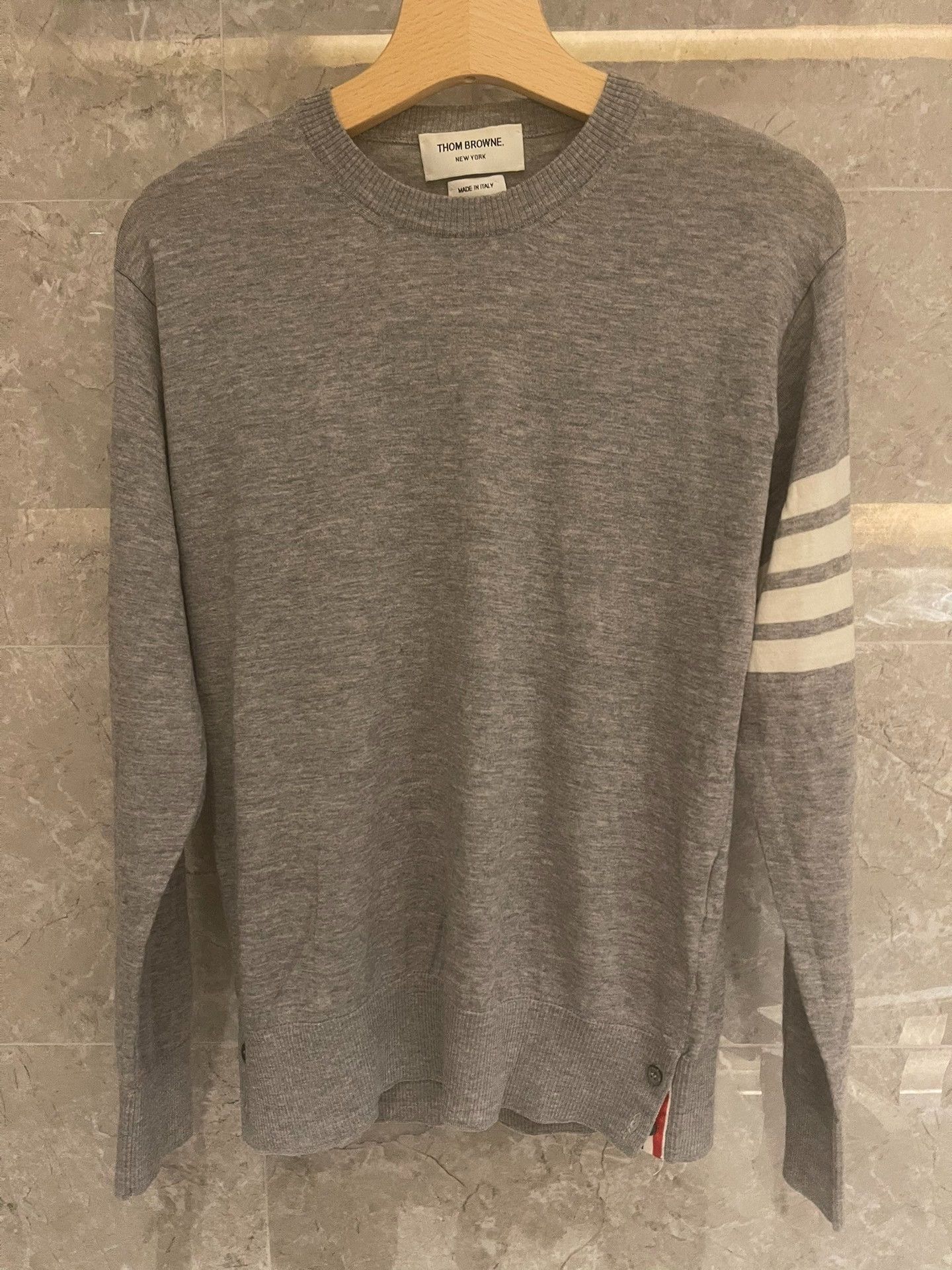 Thom Browne gray button-up knit sweater size 3 Size US M / EU 48-50 / 2 - 1 Thumbnail