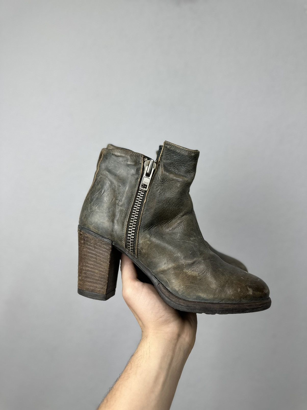A.S.98 Vintage Leather Boots AS 98 HandMade Guidi Italy Rick owens Size US 9 / IT 39 - 2 Thumbnail