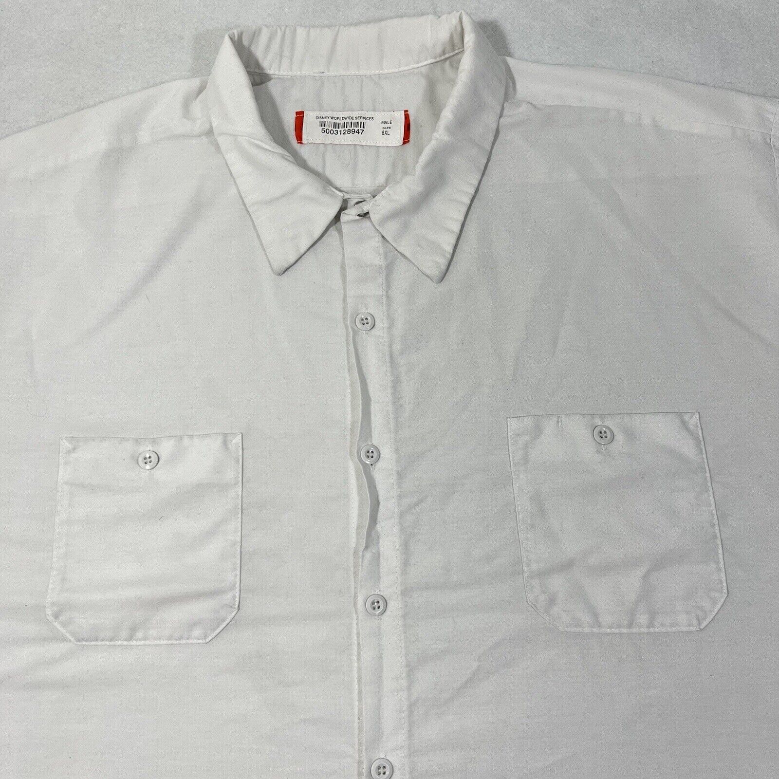 Disney Disney 5XL Cast Member White Button Short Sleeve Shirt Size US XXL / EU 58 / 5 - 2 Thumbnail